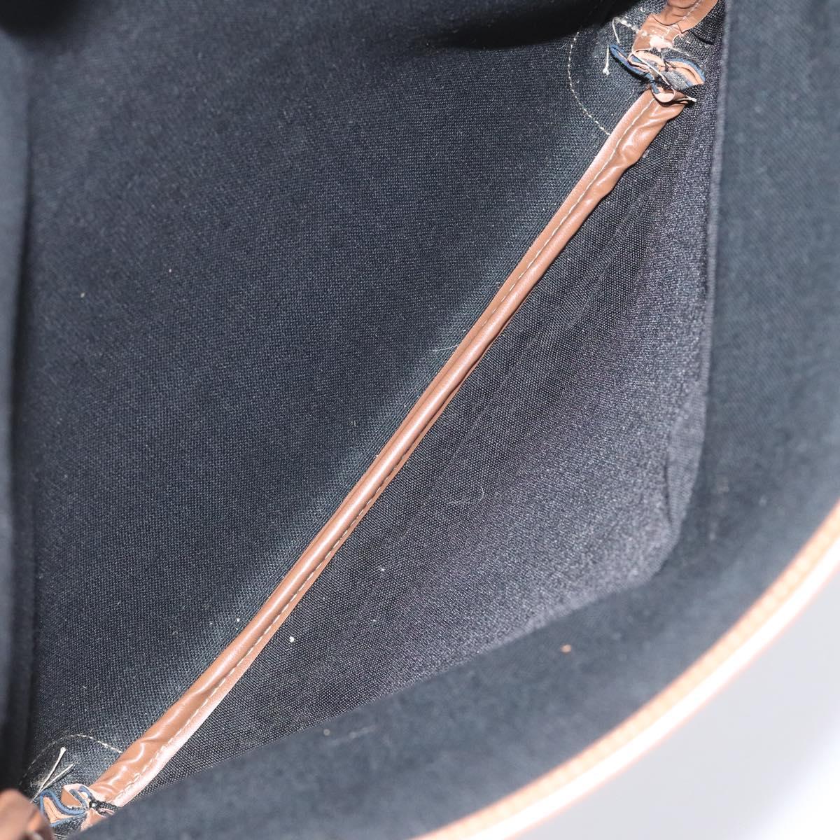 Christian Dior Honeycomb Canvas Clutch Bag PVC Leather Navy Auth bs22450