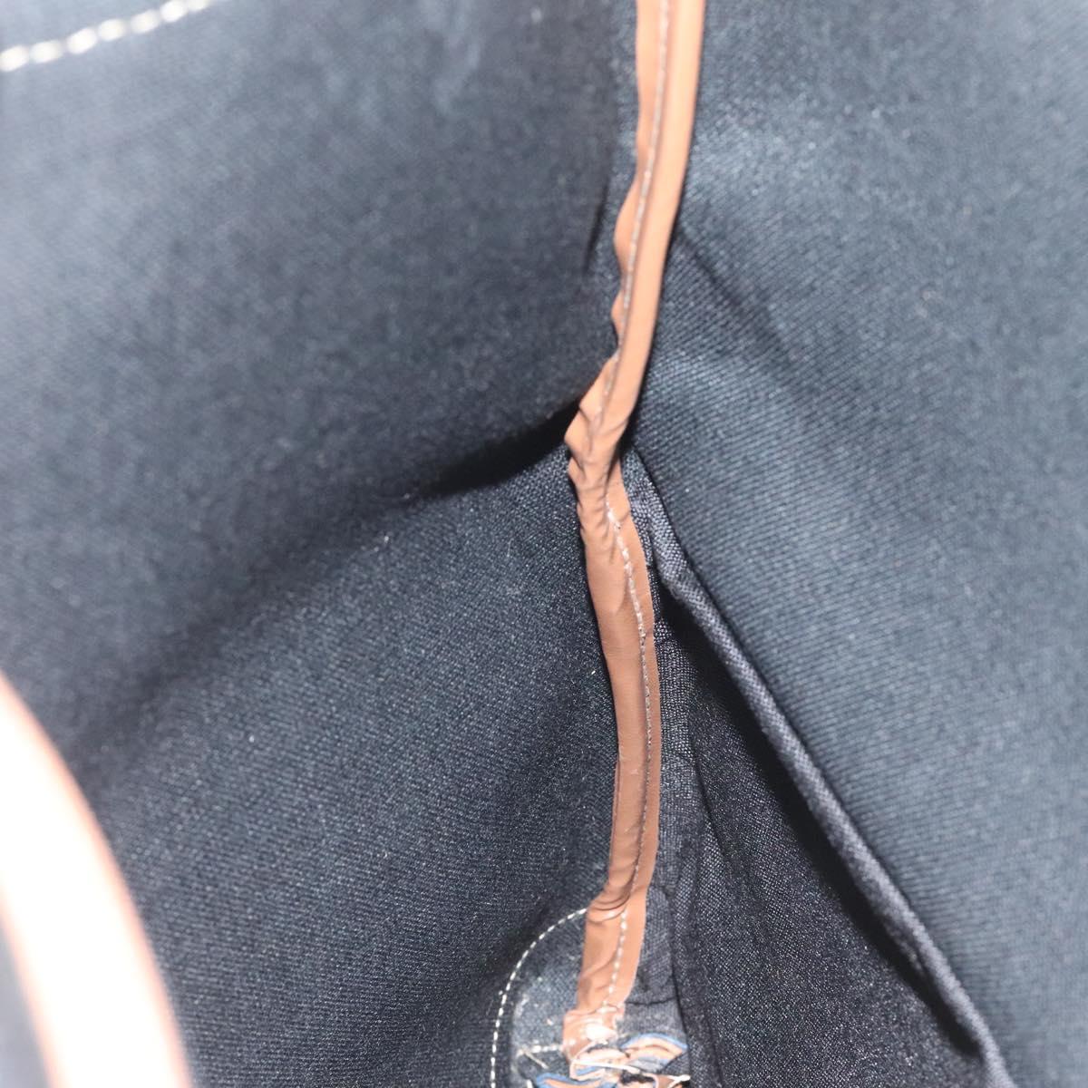 Christian Dior Honeycomb Canvas Clutch Bag PVC Leather Navy Auth bs22450