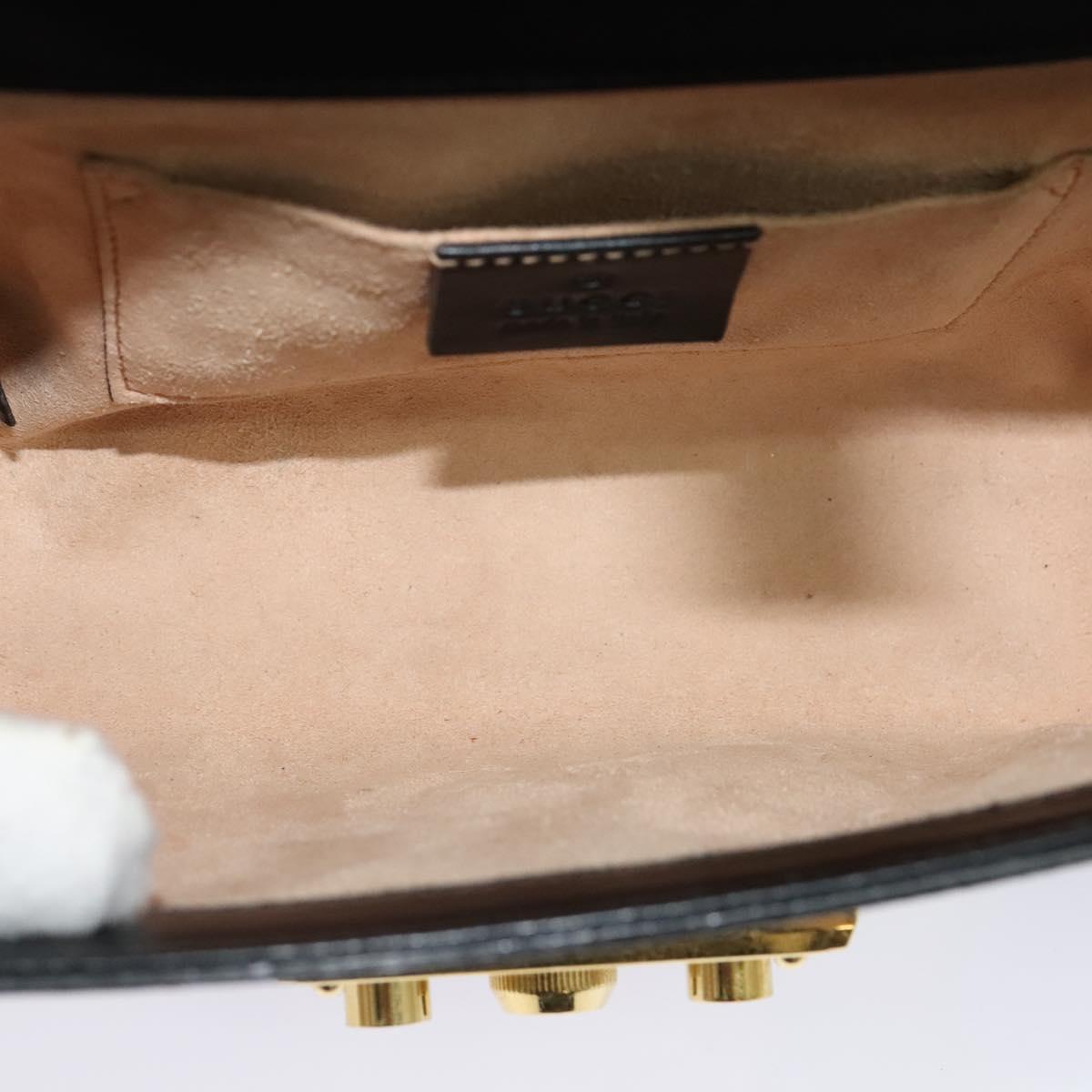 GUCCI GG Supreme Chain Shoulder Bag PVC Leather Beige 432182 Auth bs22457