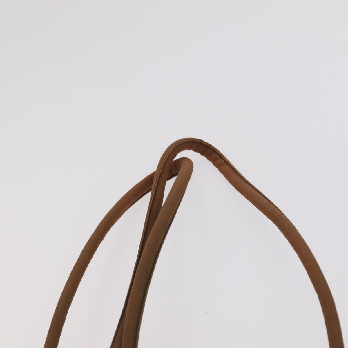 PRADA Hand Bag Nylon Leather 3Set Khaki Beige Auth bs22539