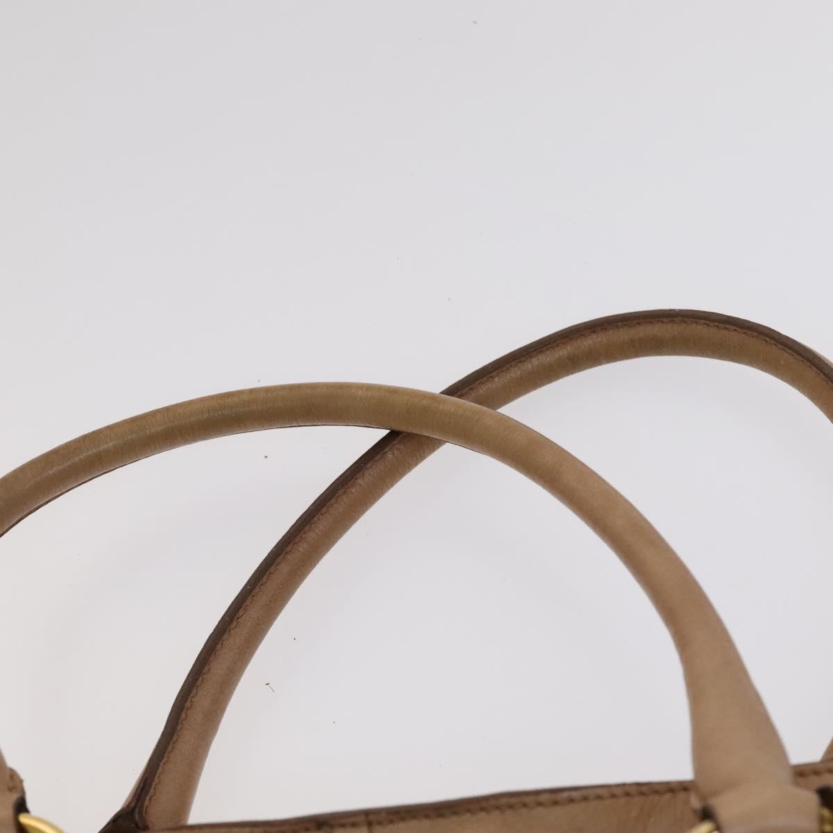 PRADA Hand Bag Nylon Leather 3Set Khaki Beige Auth bs22539