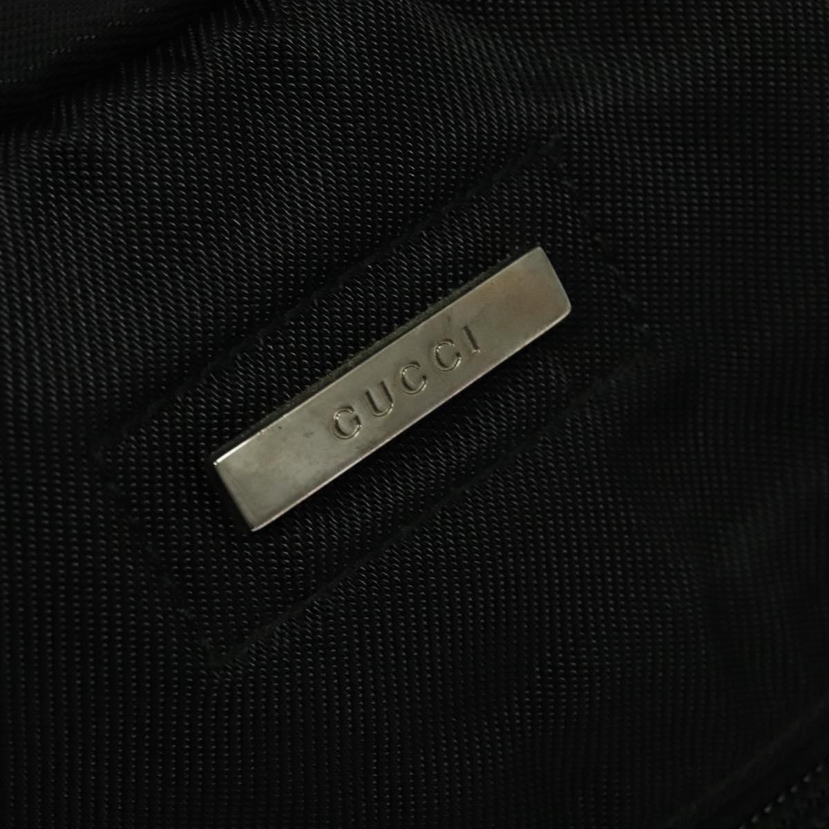 GUCCI Boston Bag Nylon Black 012 0389 Auth bs22576