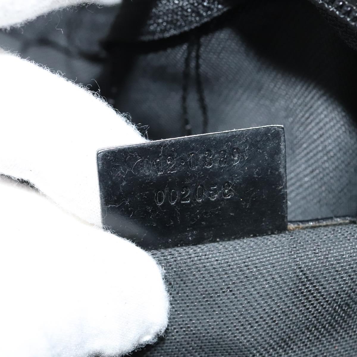 GUCCI Boston Bag Nylon Black 012 0389 Auth bs22576