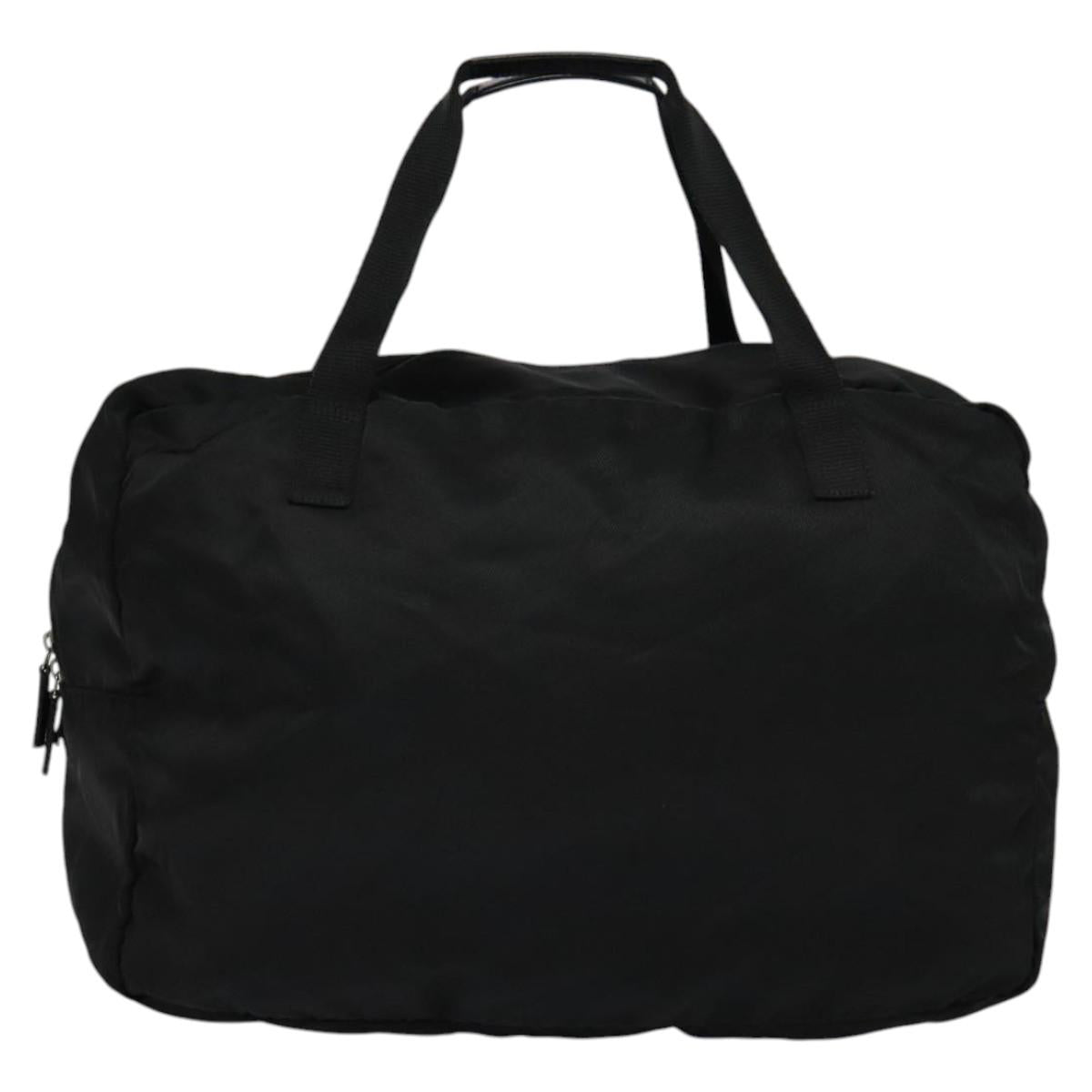 GUCCI Boston Bag Nylon Black 012 0389 Auth bs22576