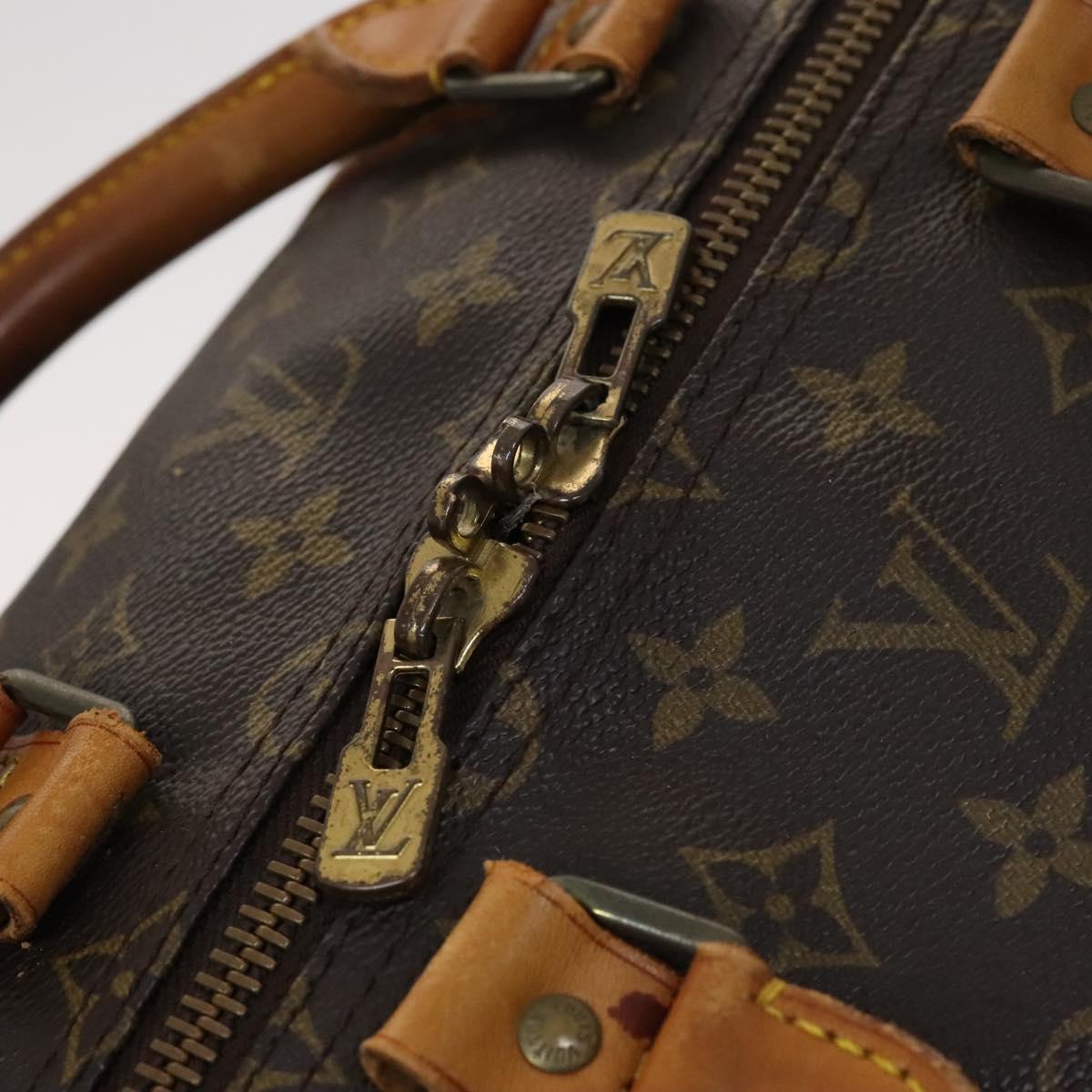 LOUIS VUITTON Monogram Keepall 55 Boston Bag M41424 LV Auth bs22585