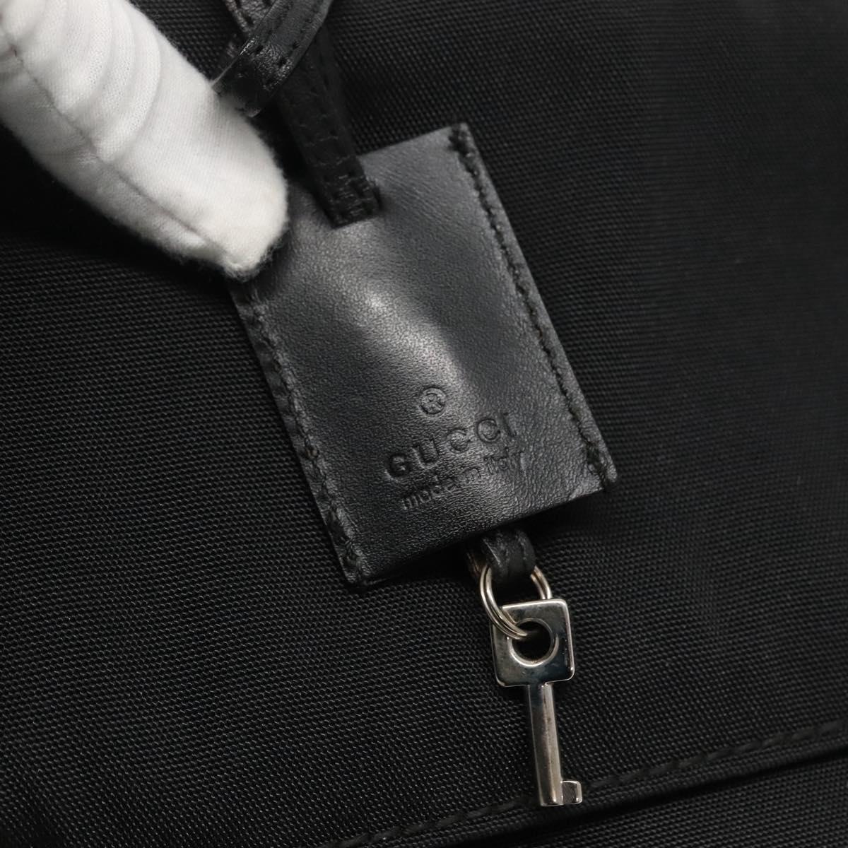 GUCCI Hand Bag Nylon Black 015 0235 Auth bs22614