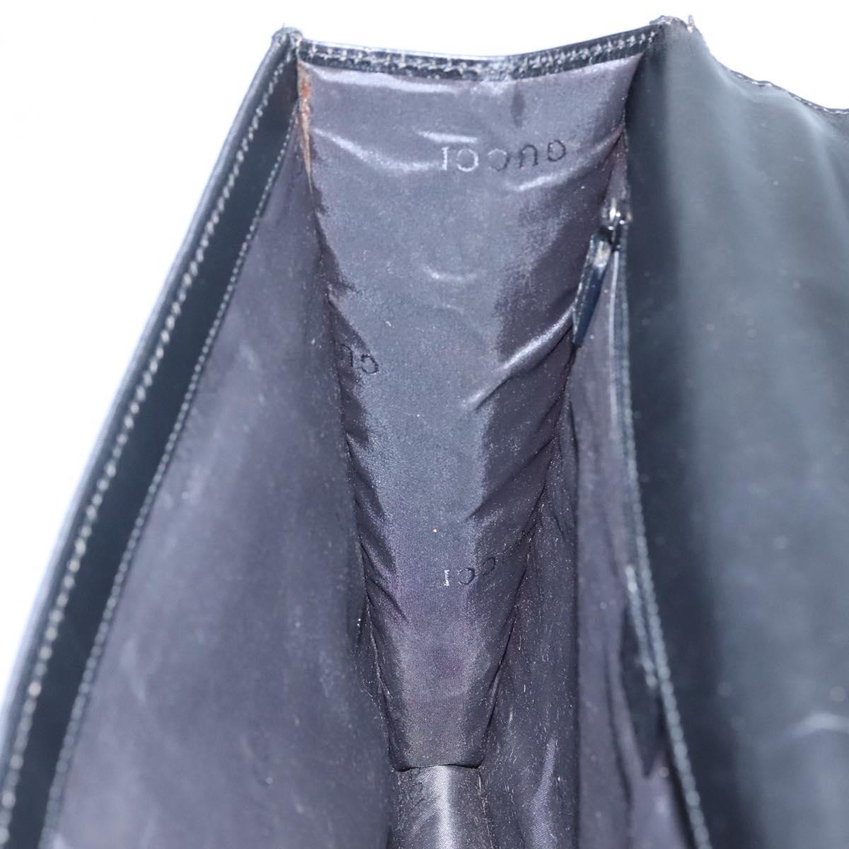 GUCCI Hand Bag Nylon Black 015 0235 Auth bs22614