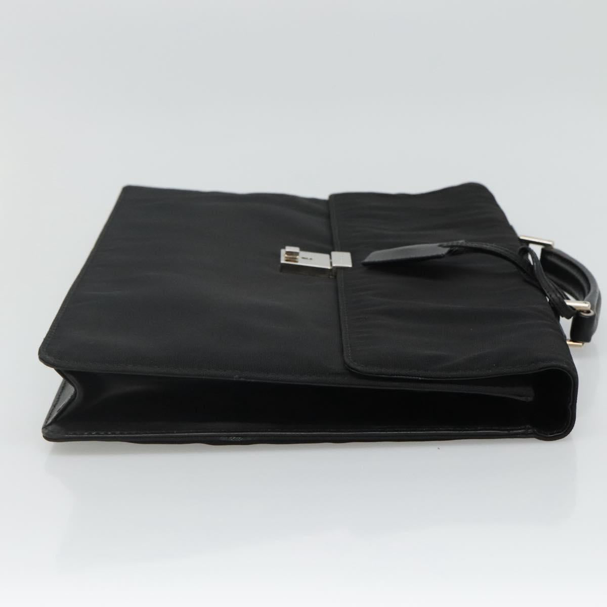GUCCI Hand Bag Nylon Black 015 0235 Auth bs22614