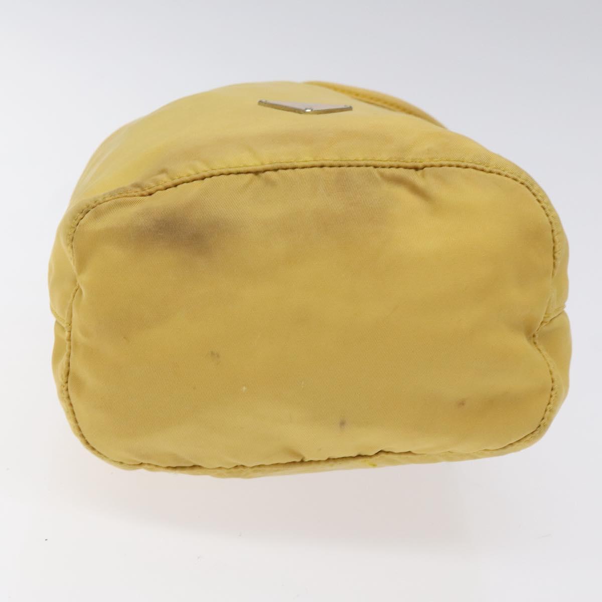 PRADA Pouch Nylon Yellow Auth bs22618