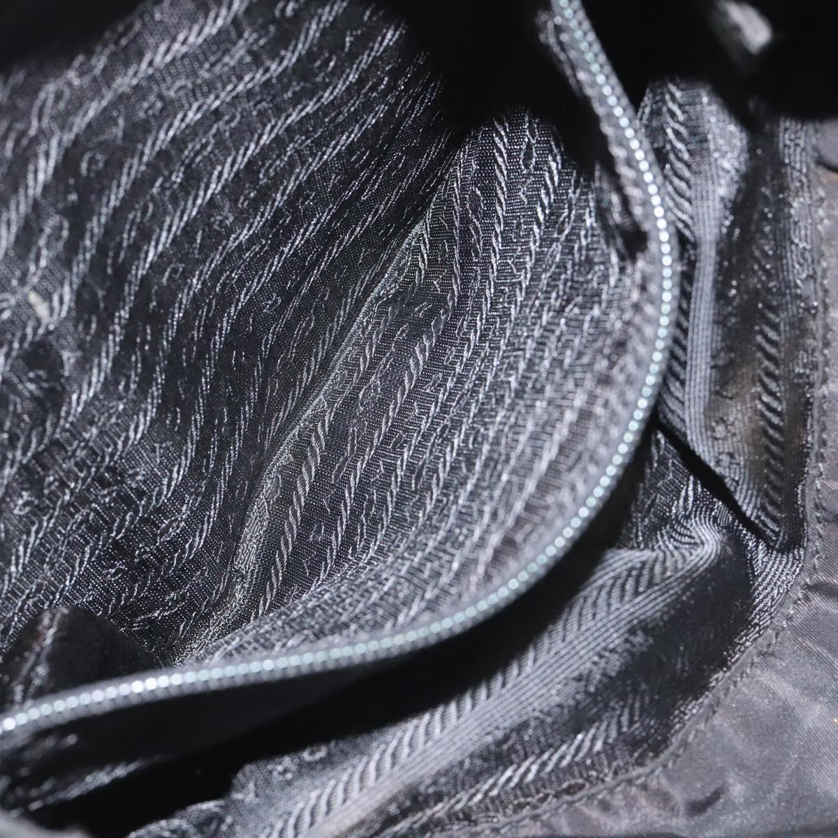 PRADA Hand Bag Nylon Black Auth bs22622