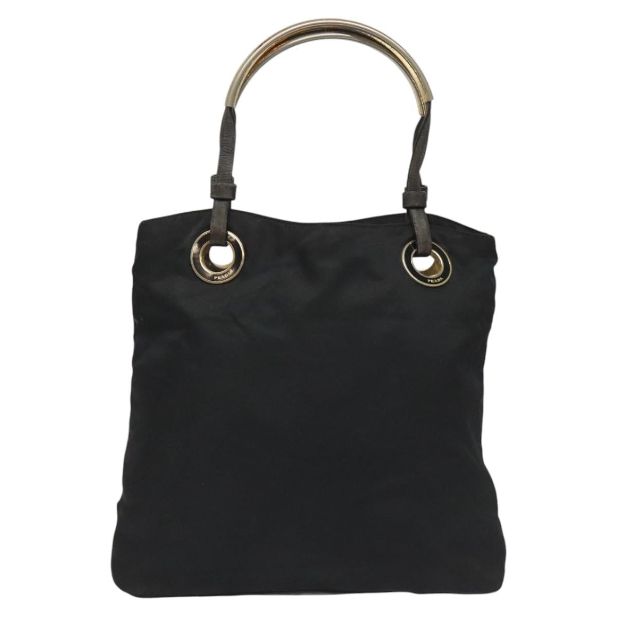 PRADA Hand Bag Nylon Black Auth bs22622