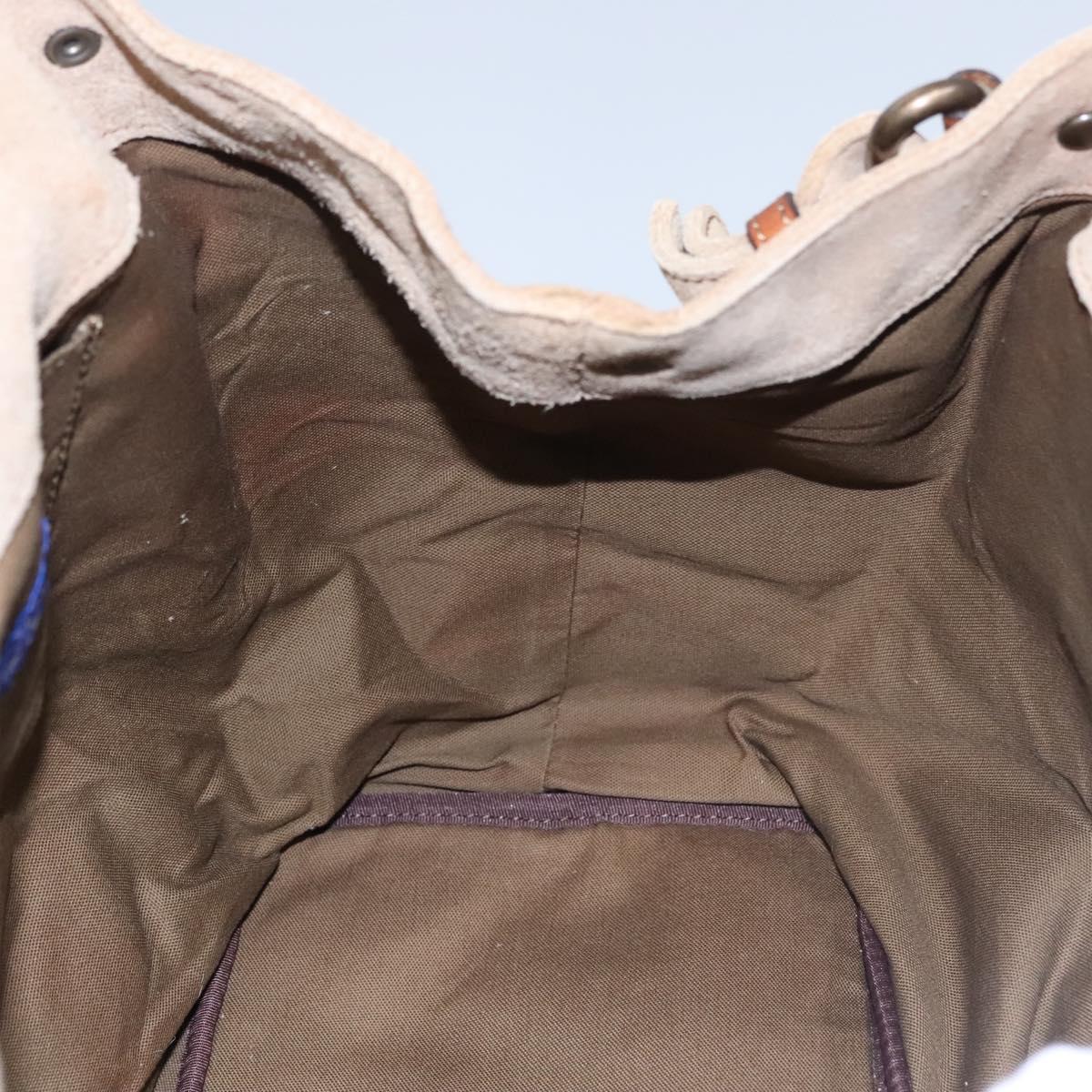 BURBERRY Tote Bag Canvas Beige Auth bs22667