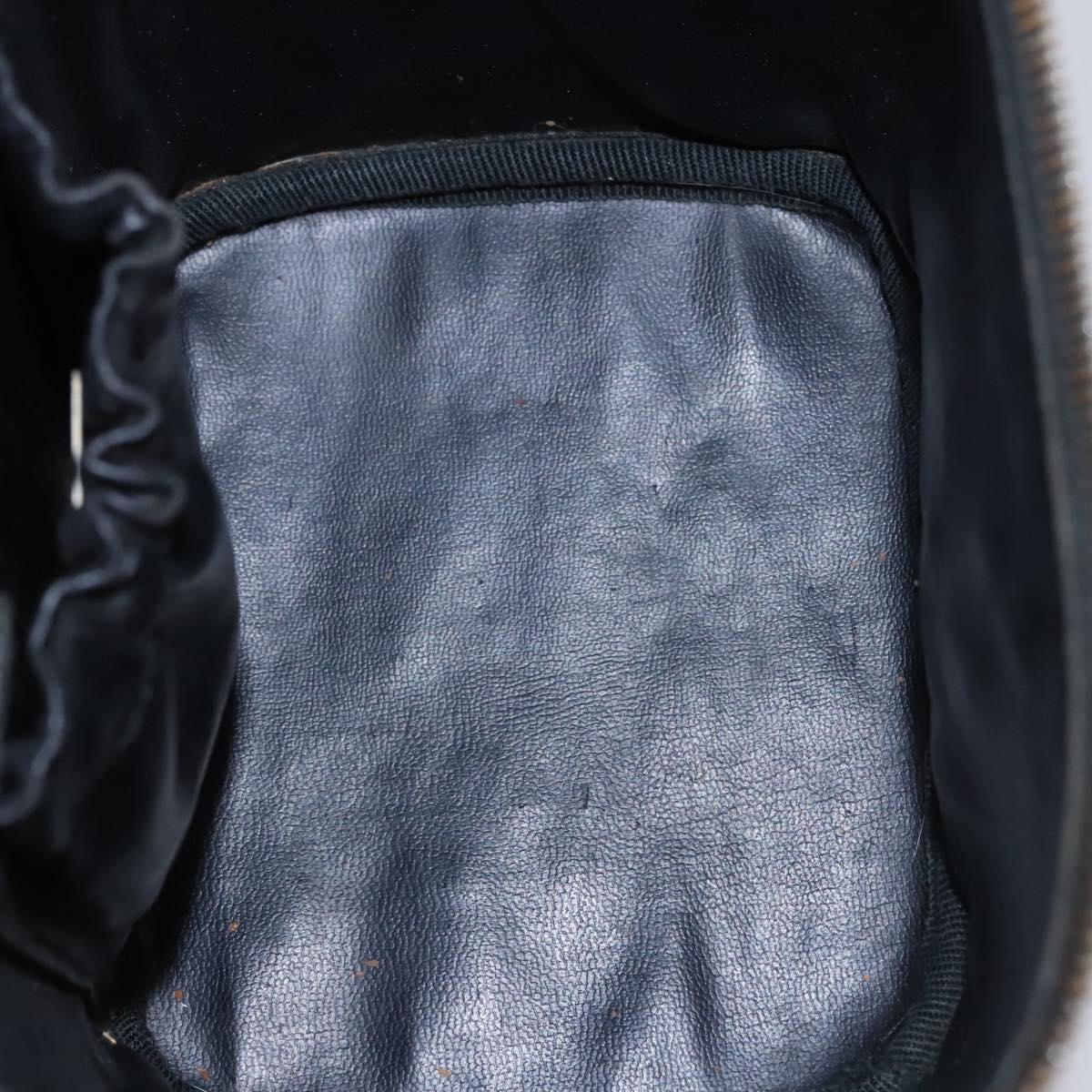 CHANEL Bicolore Vanity Hand Bag Leather Black CC Auth bs22678