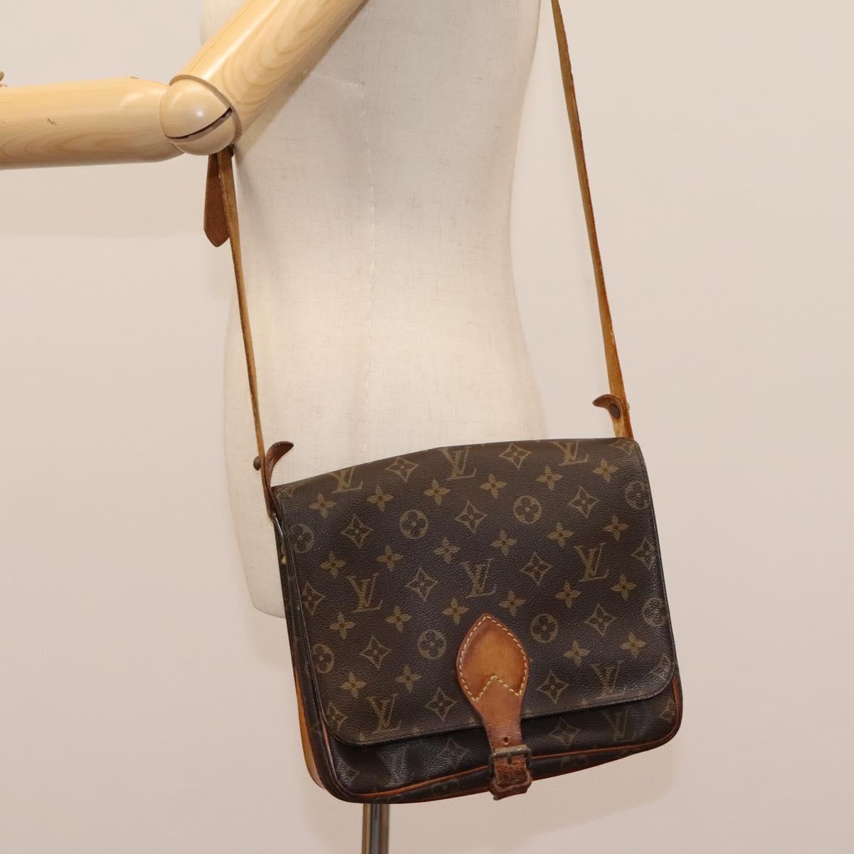 LOUIS VUITTON Monogram Cartouchiere GM Shoulder Bag M51252 LV Auth bs22682