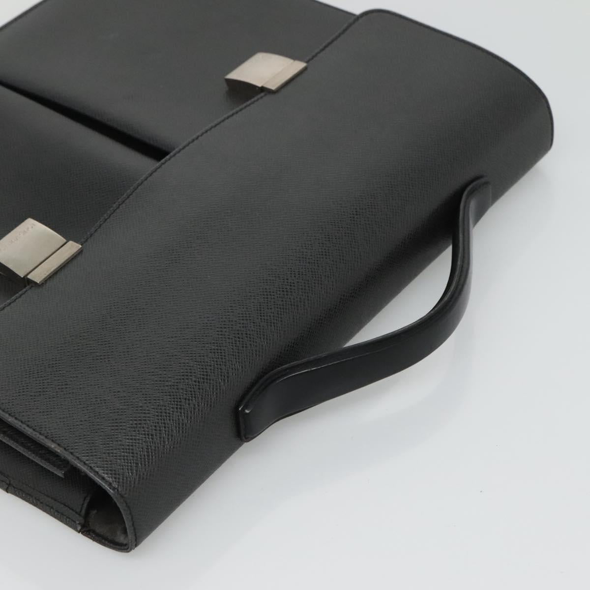 LOUIS VUITTON Taiga Serviette Kazan Business Bag Ardoise M30802 LV Auth bs22684