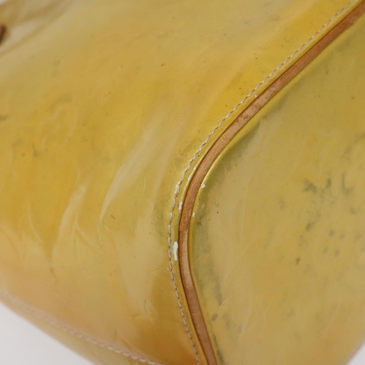 LOUIS VUITTON Monogram Vernis Houston Hand Bag Gris M91053 LV Auth bs22715