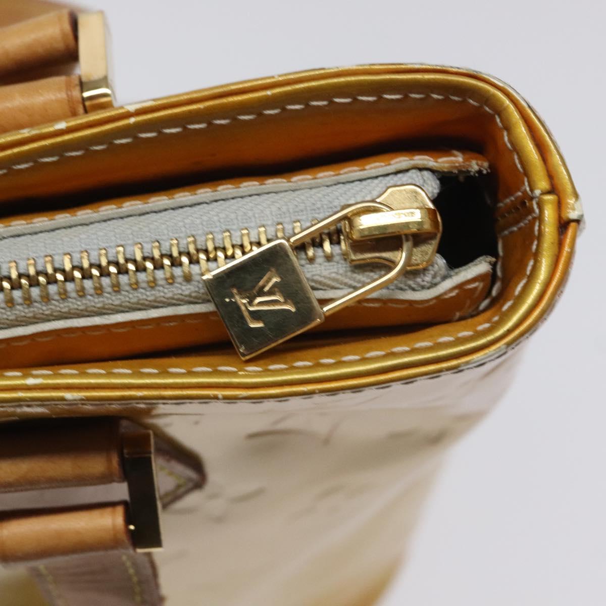 LOUIS VUITTON Monogram Vernis Houston Hand Bag Gris M91053 LV Auth bs22715