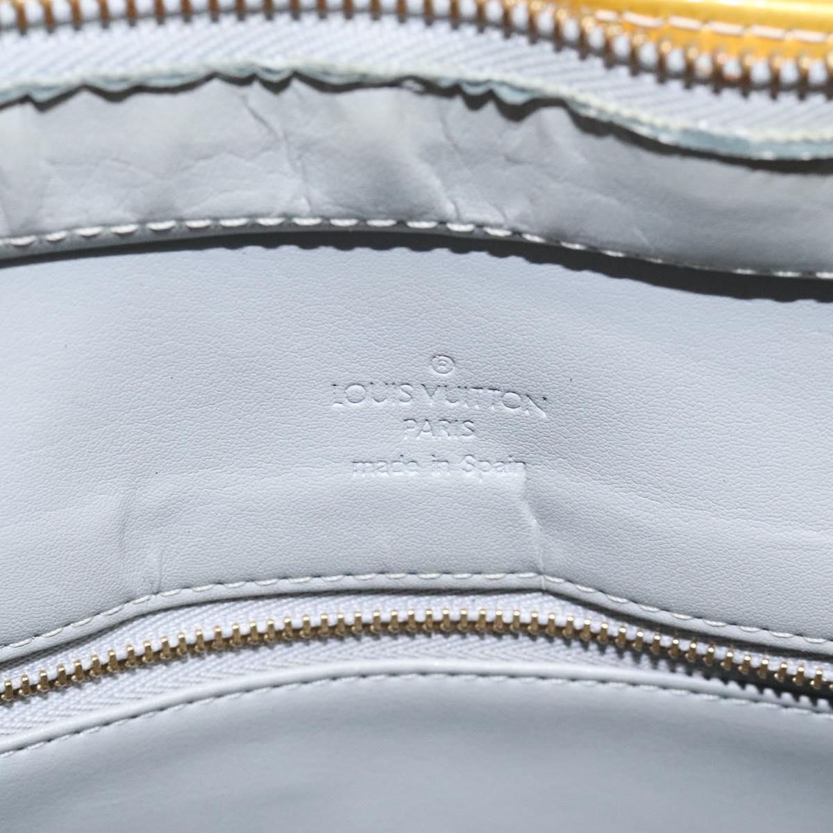 LOUIS VUITTON Monogram Vernis Houston Hand Bag Gris M91053 LV Auth bs22715