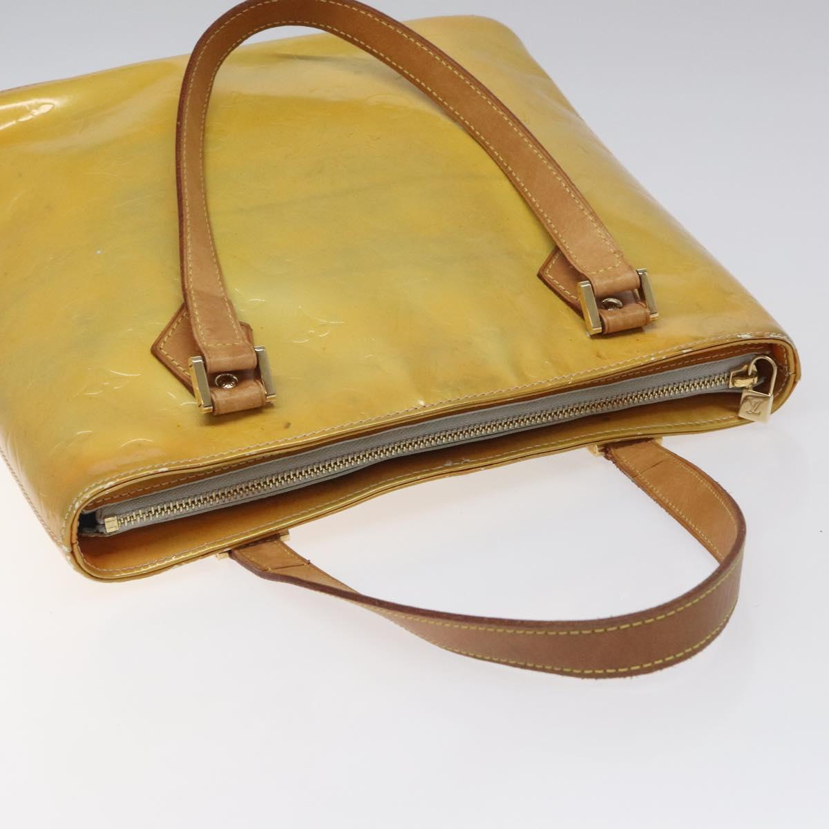 LOUIS VUITTON Monogram Vernis Houston Hand Bag Gris M91053 LV Auth bs22715