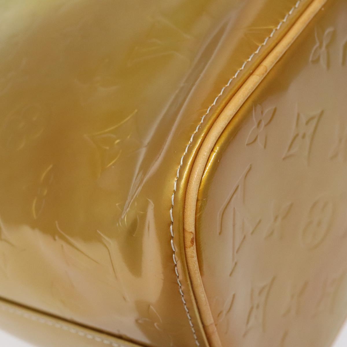 LOUIS VUITTON Monogram Vernis Houston Hand Bag Gris M91053 LV Auth bs22716