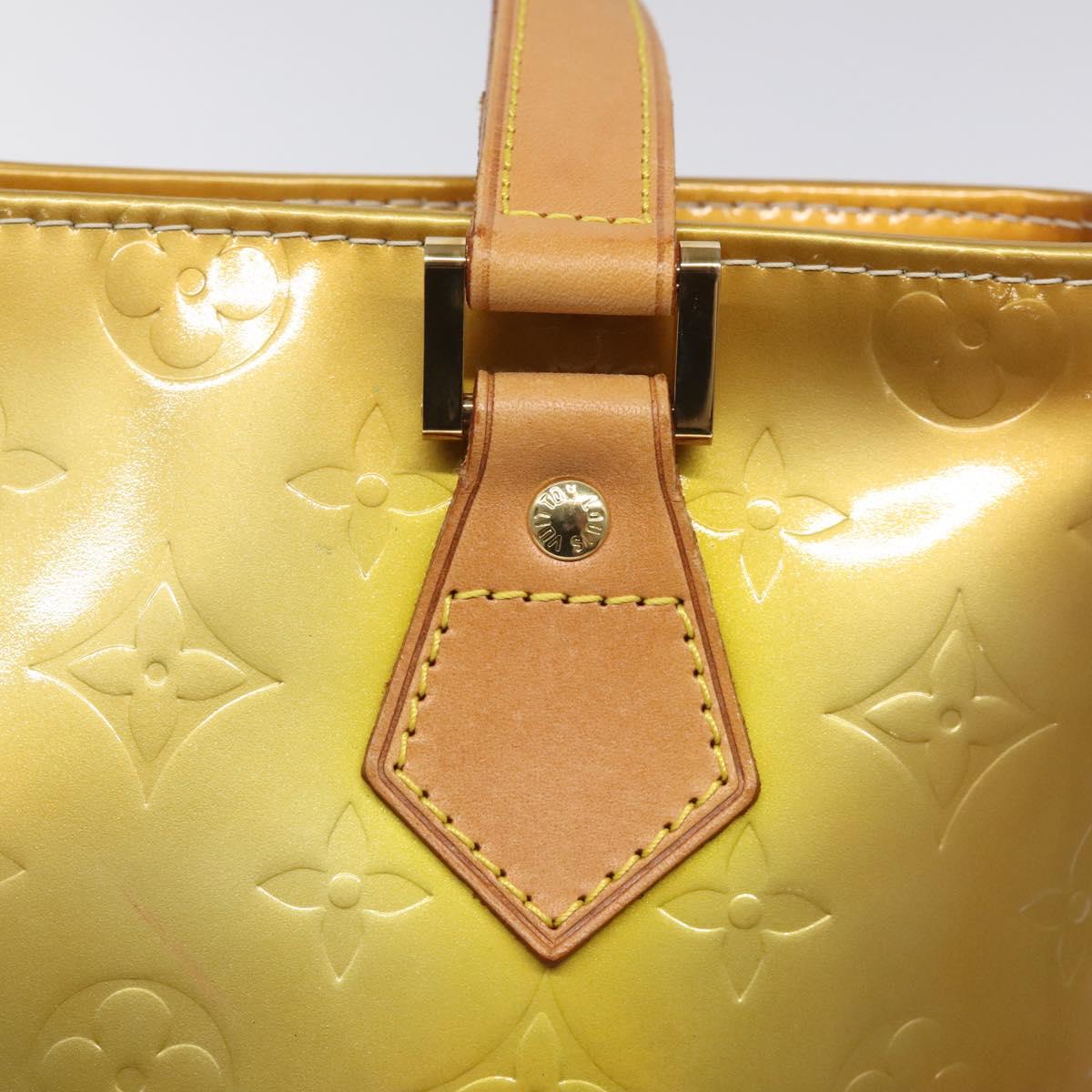 LOUIS VUITTON Monogram Vernis Houston Hand Bag Gris M91053 LV Auth bs22716