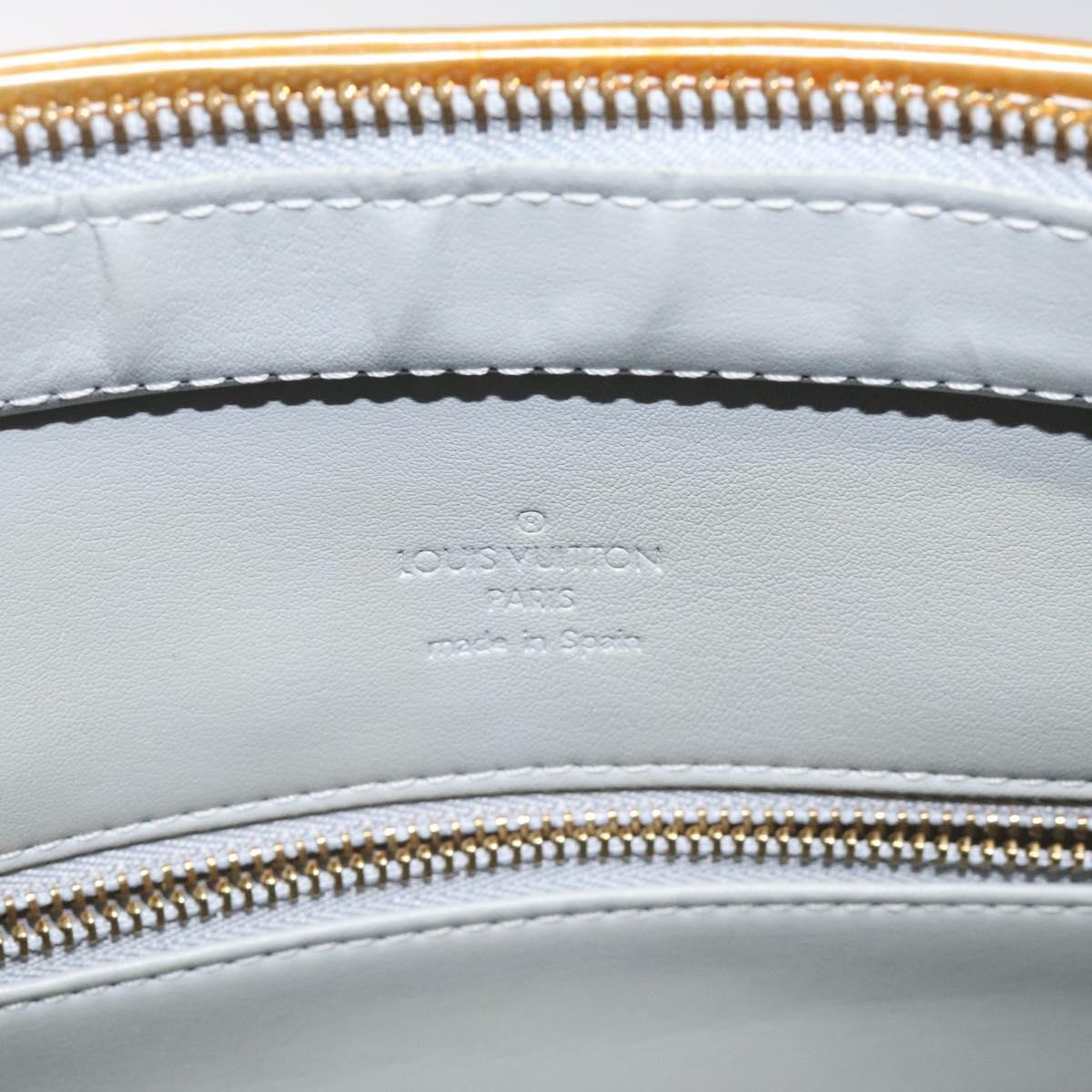 LOUIS VUITTON Monogram Vernis Houston Hand Bag Gris M91053 LV Auth bs22716