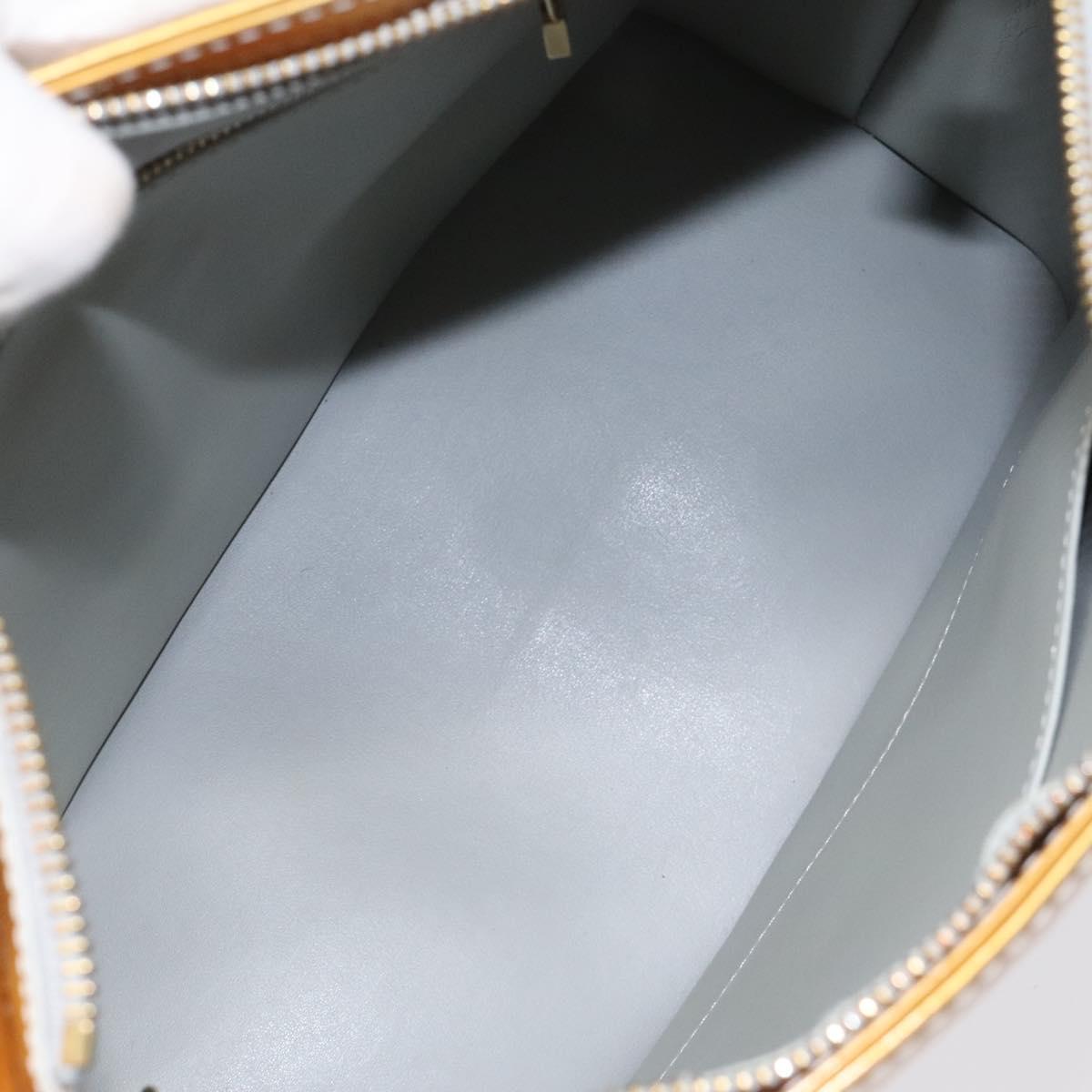 LOUIS VUITTON Monogram Vernis Houston Hand Bag Gris M91053 LV Auth bs22716