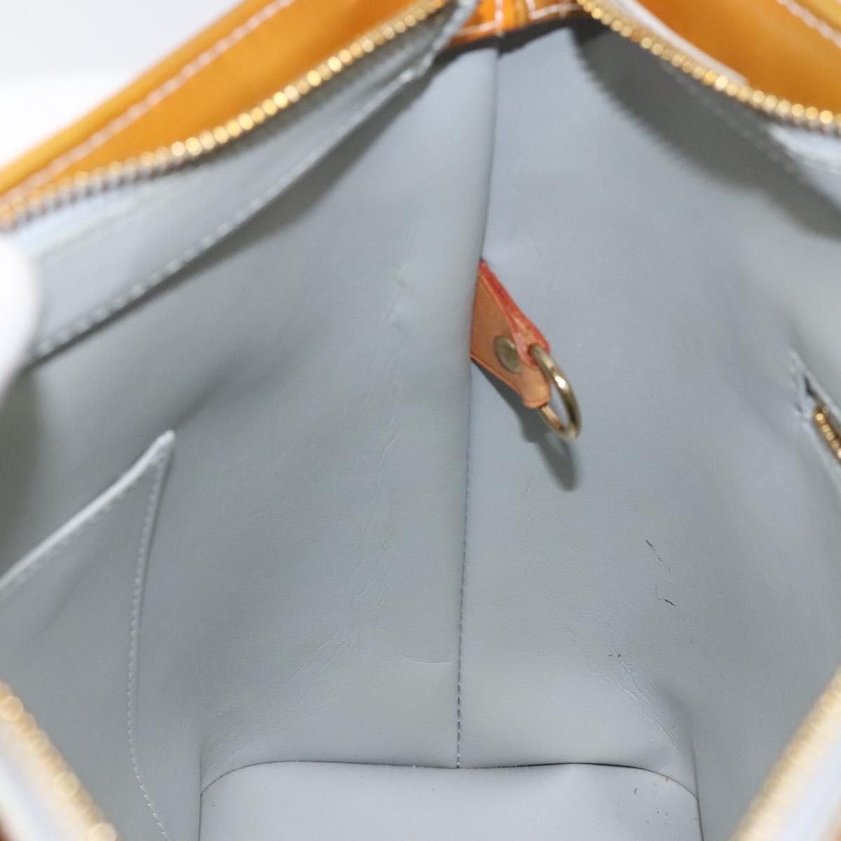 LOUIS VUITTON Monogram Vernis Houston Hand Bag Gris M91053 LV Auth bs22716