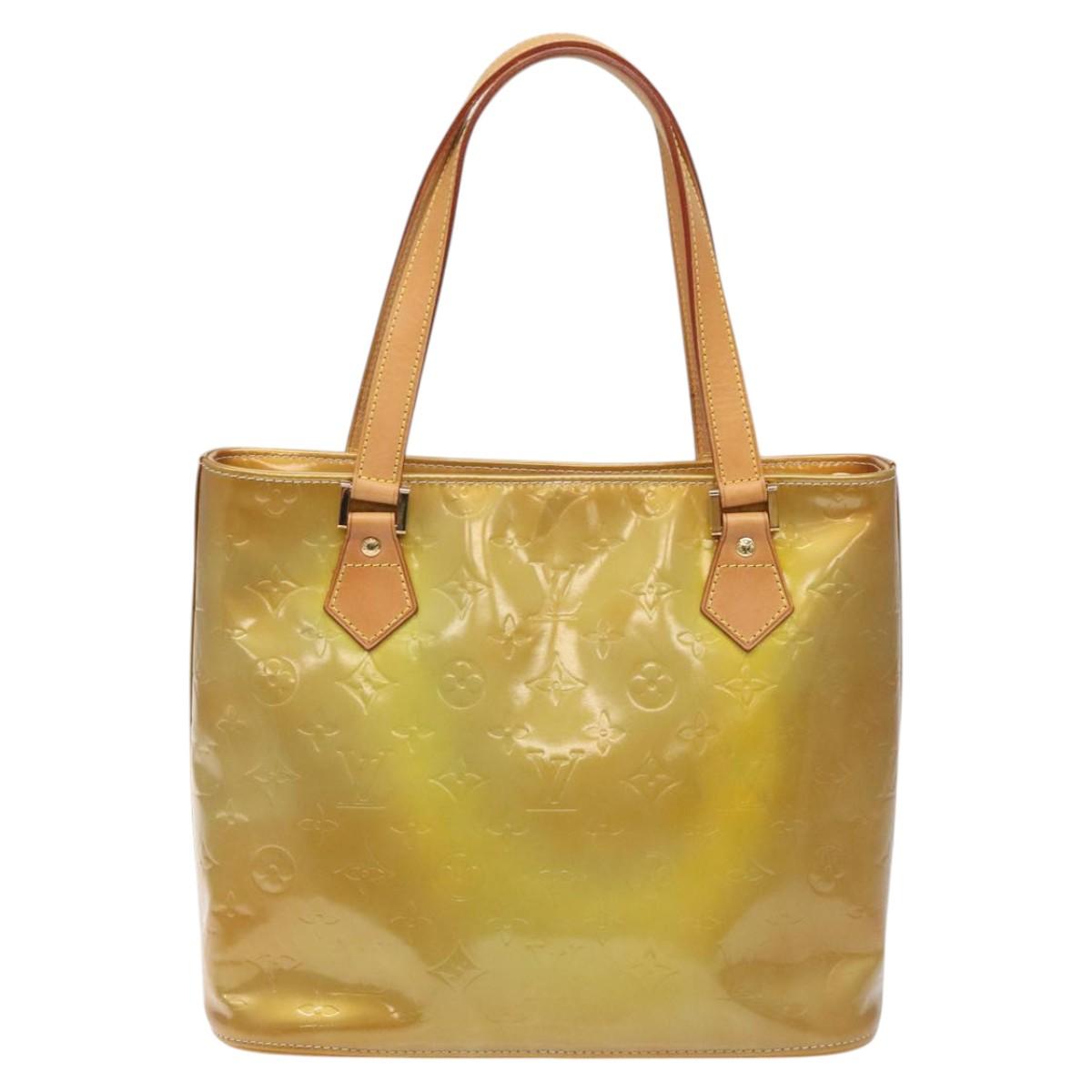 LOUIS VUITTON Monogram Vernis Houston Hand Bag Gris M91053 LV Auth bs22716