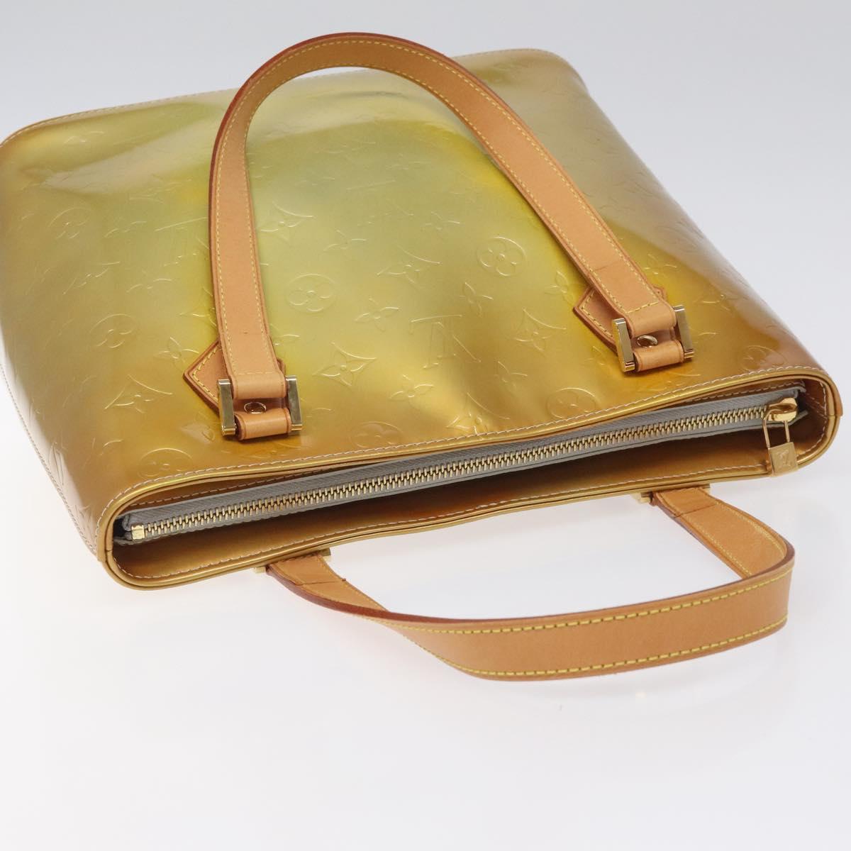 LOUIS VUITTON Monogram Vernis Houston Hand Bag Gris M91053 LV Auth bs22716