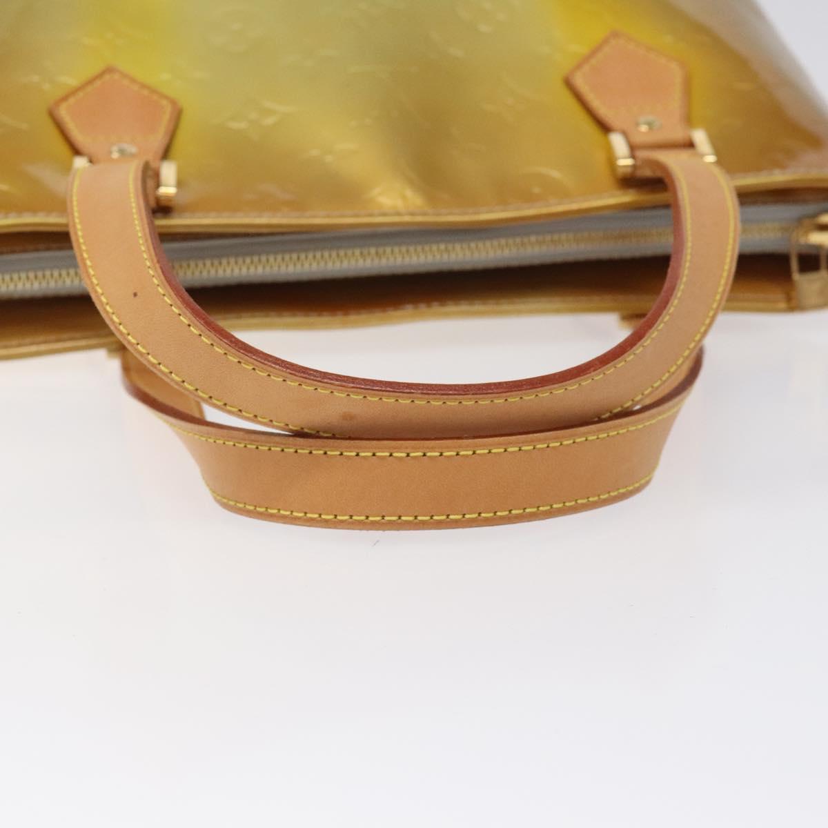 LOUIS VUITTON Monogram Vernis Houston Hand Bag Gris M91053 LV Auth bs22716