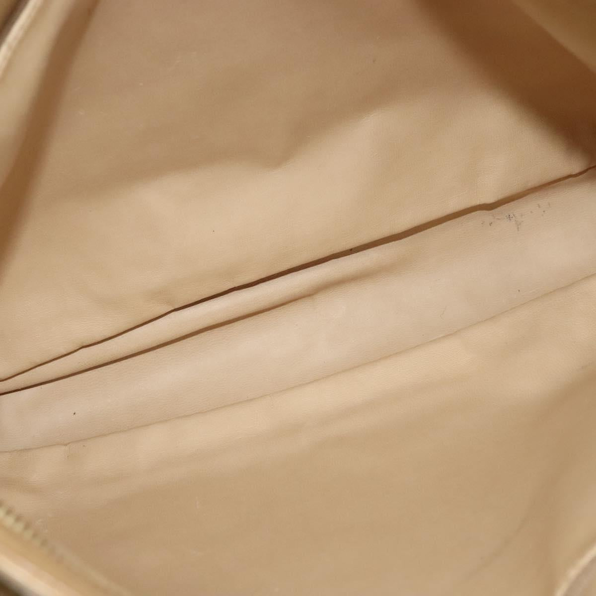 CHANEL Matelasse Chain Shoulder Bag Lamb Skin Beige Gold CC Auth bs22830