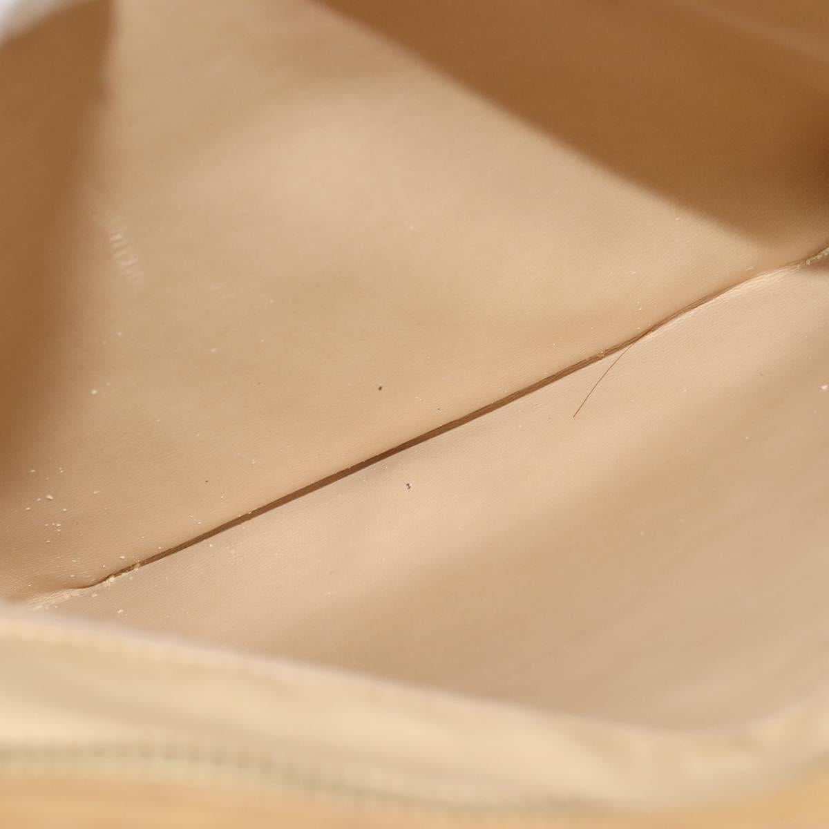 CHANEL Matelasse Chain Shoulder Bag Lamb Skin Beige Gold CC Auth bs22830