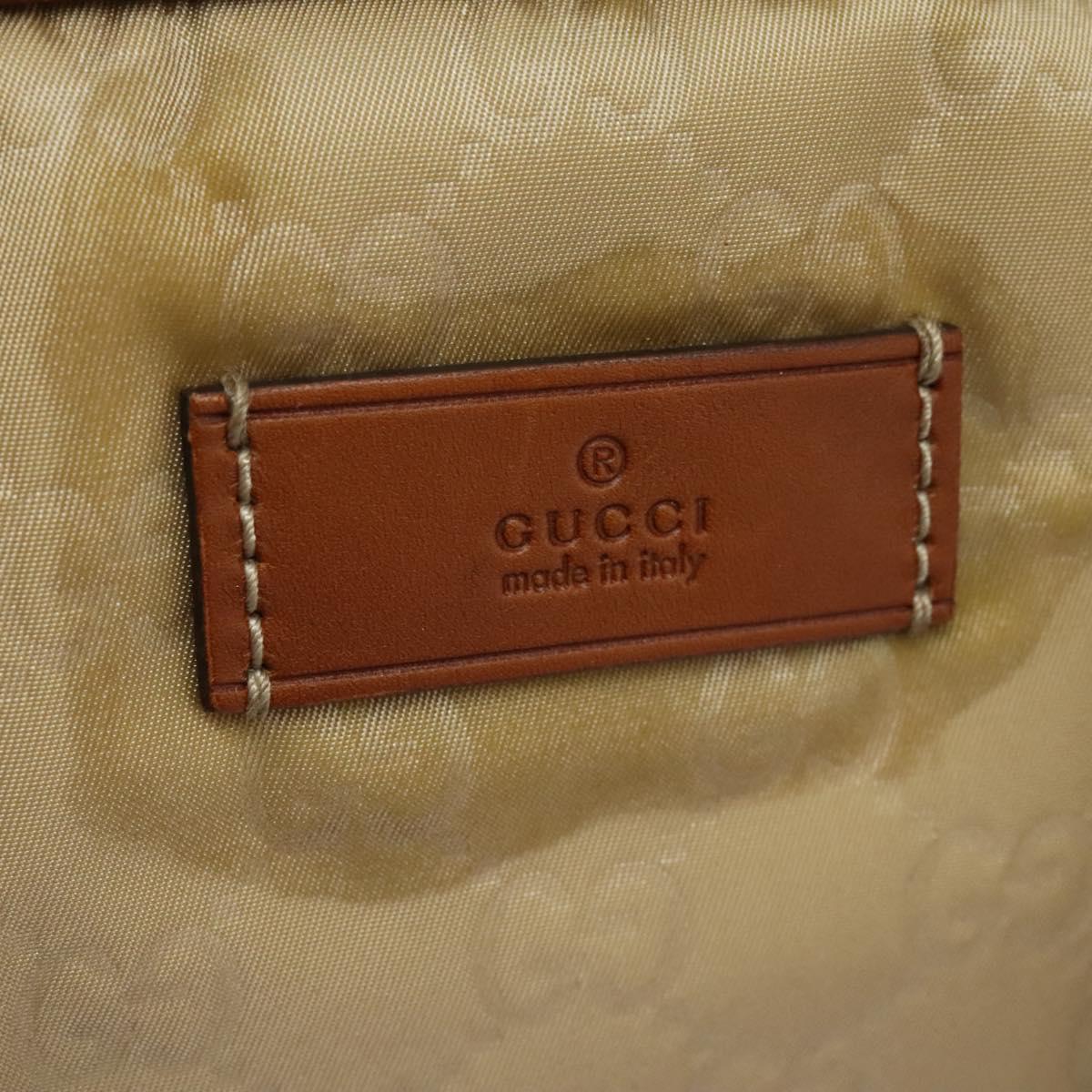 GUCCI GG Canvas Boston Bag Nylon Beige 153240 Auth bs22834