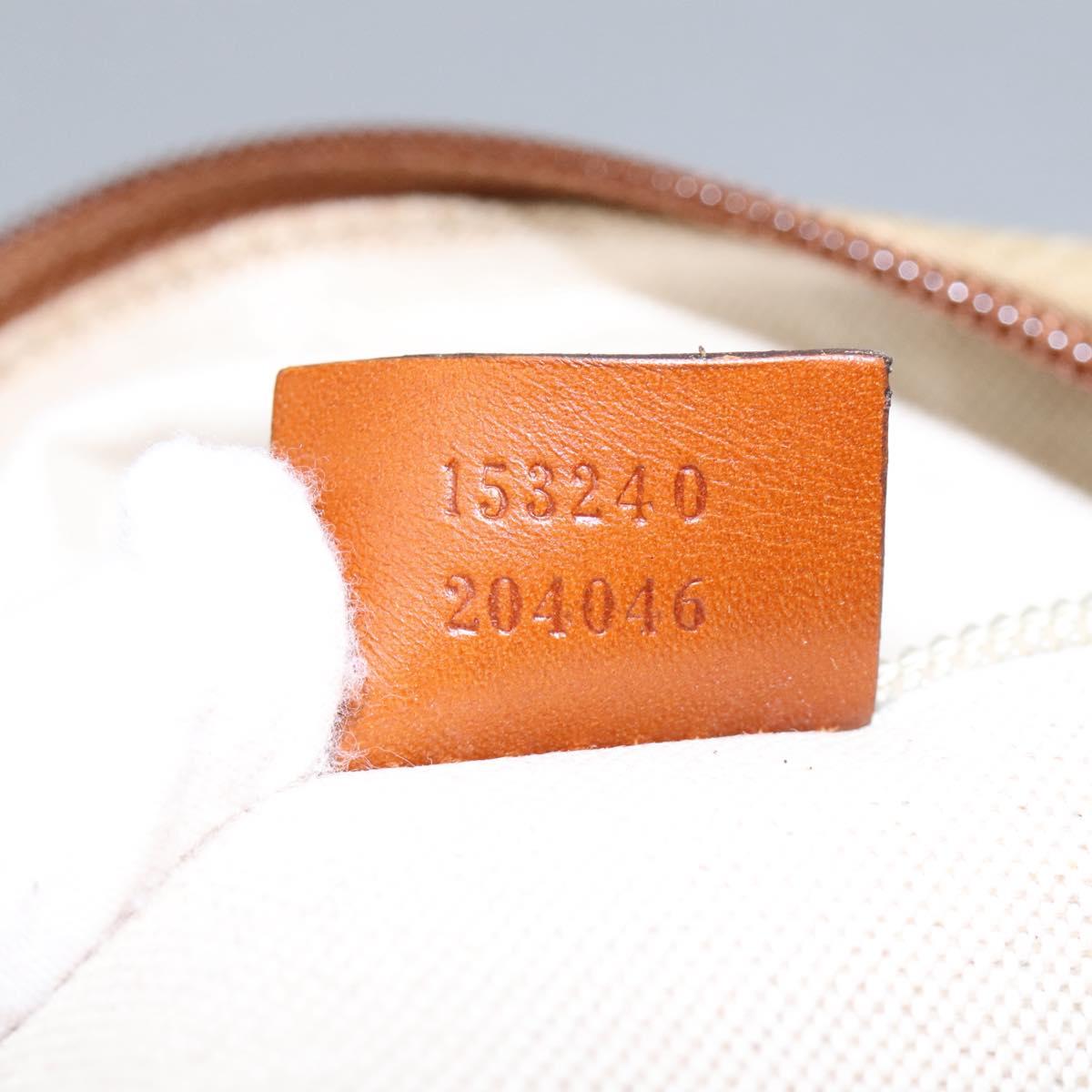 GUCCI GG Canvas Boston Bag Nylon Beige 153240 Auth bs22834