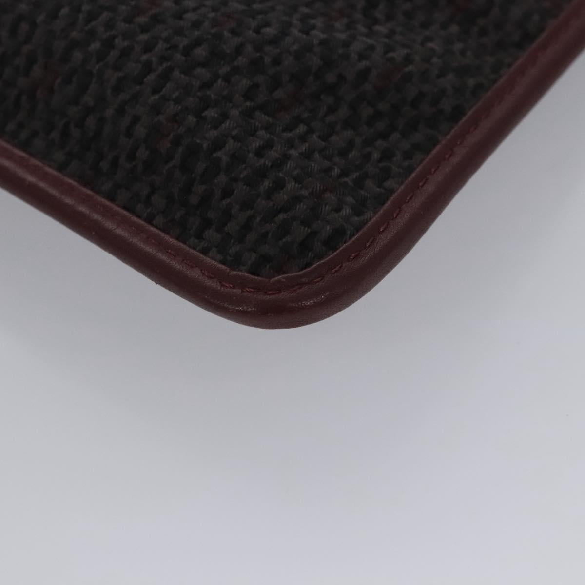 SAINT LAURENT Pouch PVC Leather Gray Auth bs22836