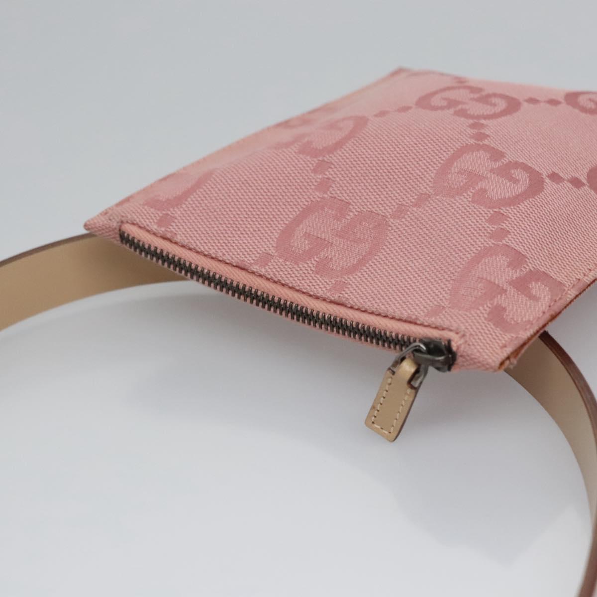 GUCCI GG Canvas Waist bag Pink Silver 037 1312 Auth bs22943