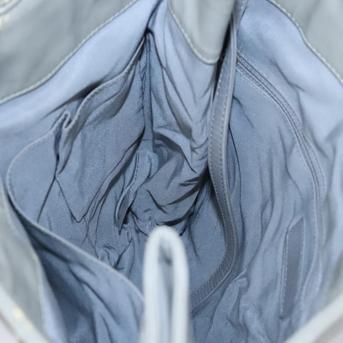 CHANEL Tote Bag Patent leather Gray CC Auth bs22950