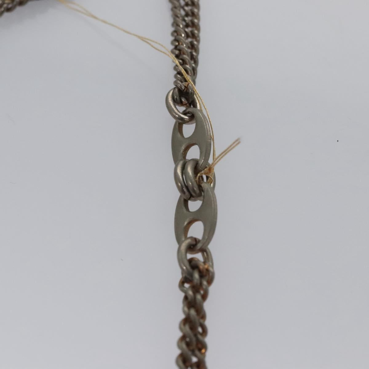 BALLY Chain Shoulder Bag Leather Brown Gold Auth bs22953