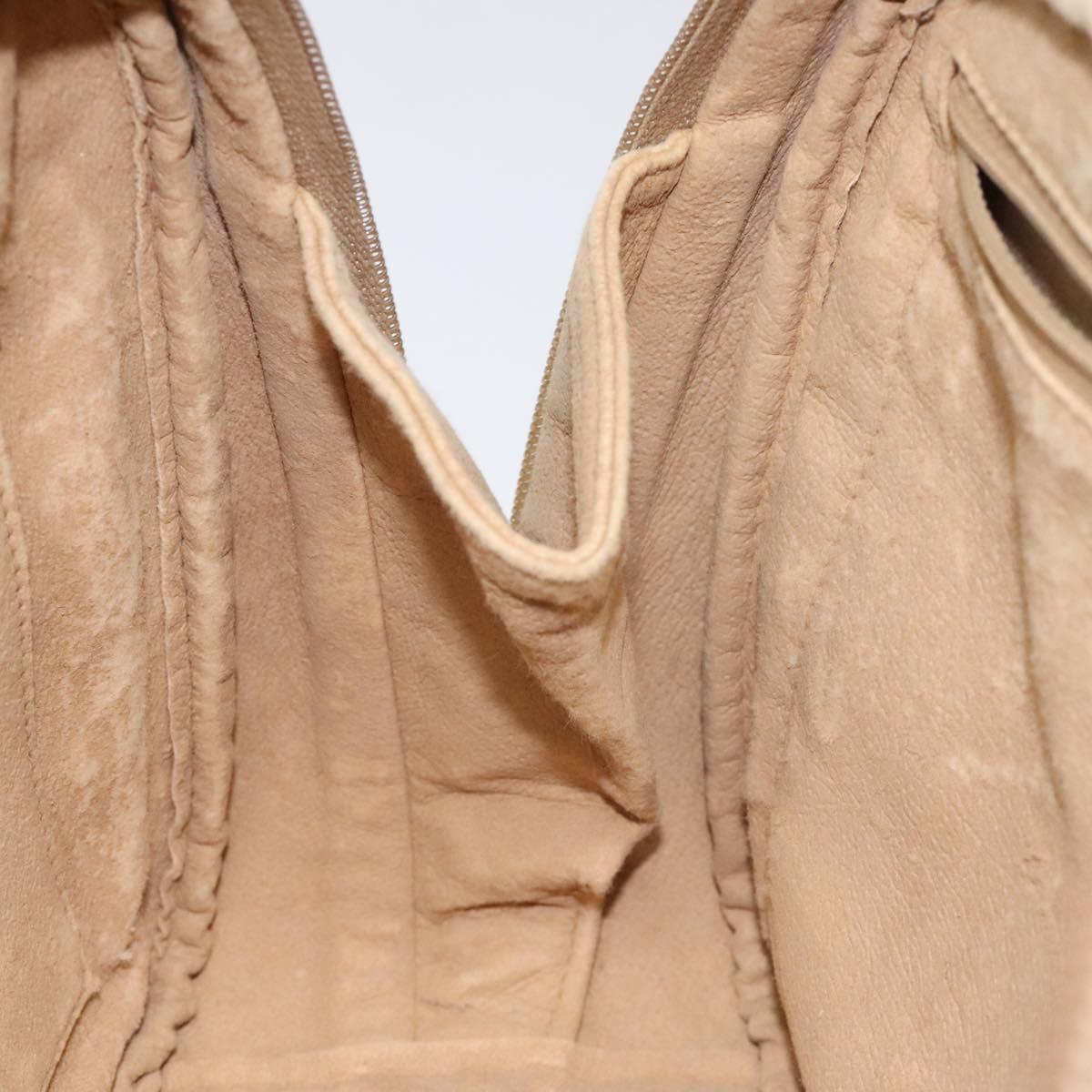 GUCCI Micro GG Supreme Hand Bag PVC Leather Beige Gold 000 39 0030 Auth bs22970