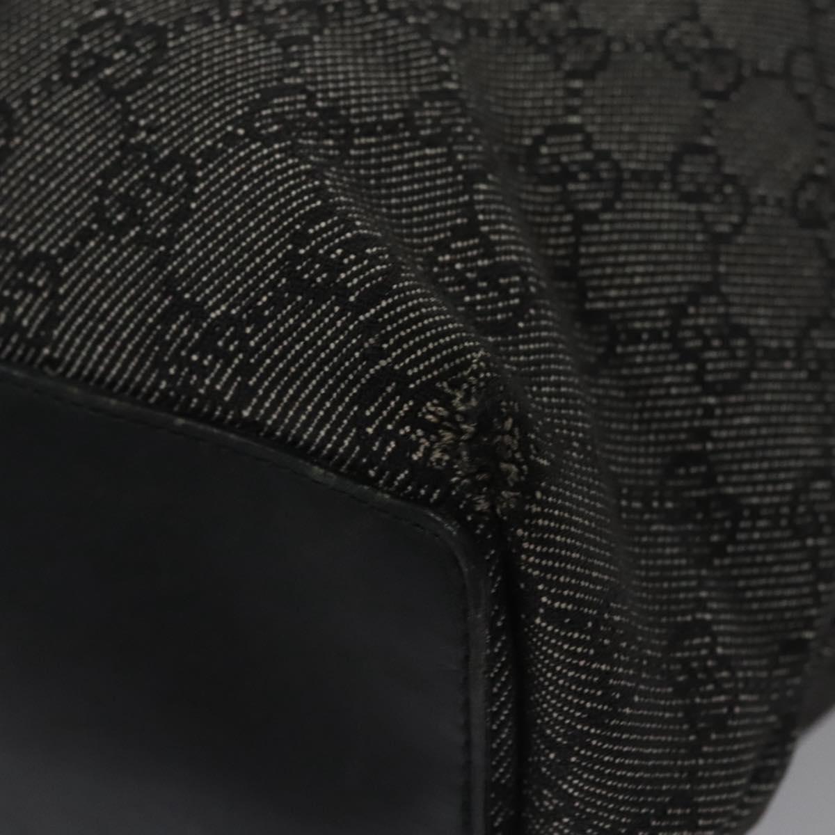 GUCCI GG Canvas Tote Bag Black Silver 31243 Auth bs22975