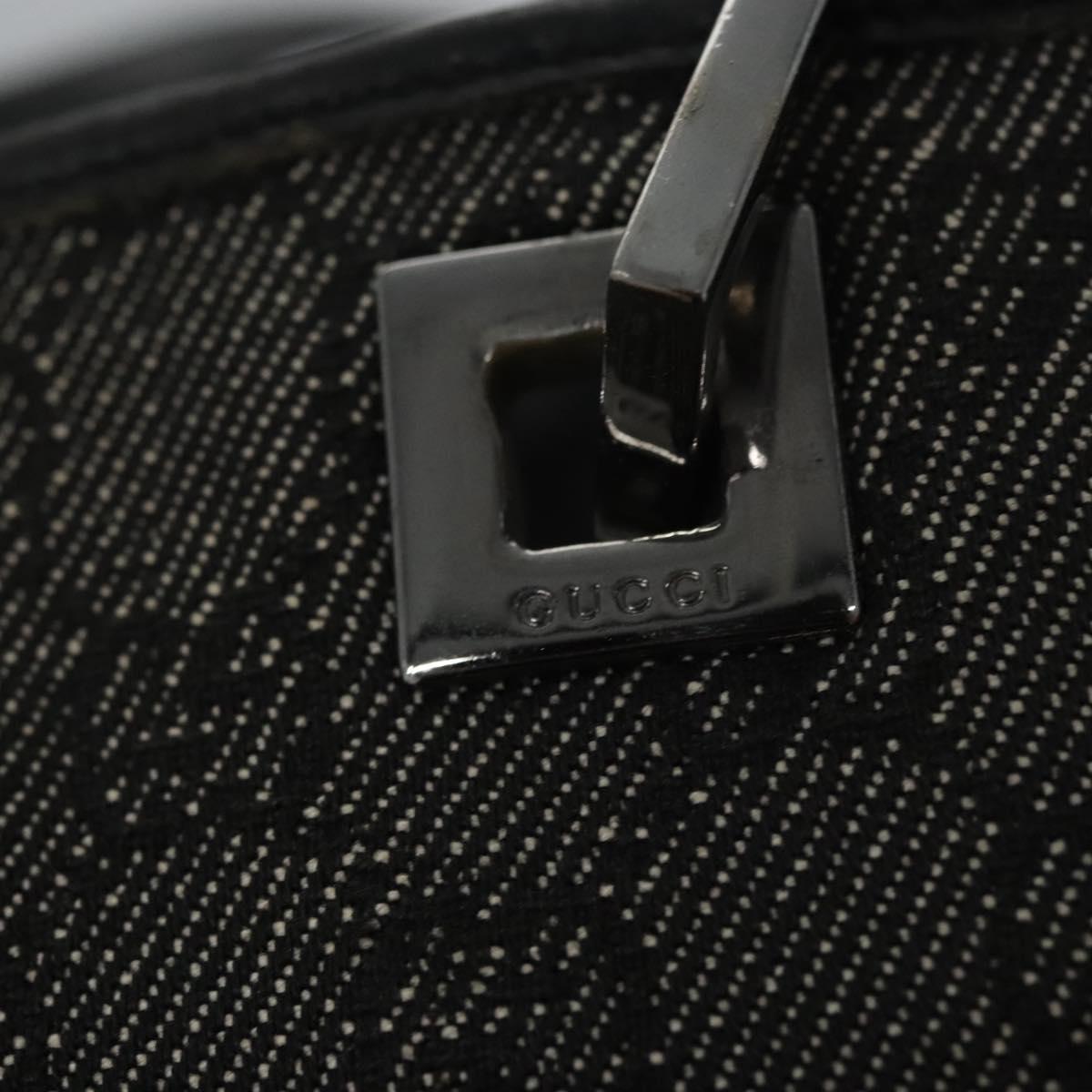 GUCCI GG Canvas Tote Bag Black Silver 31243 Auth bs22975