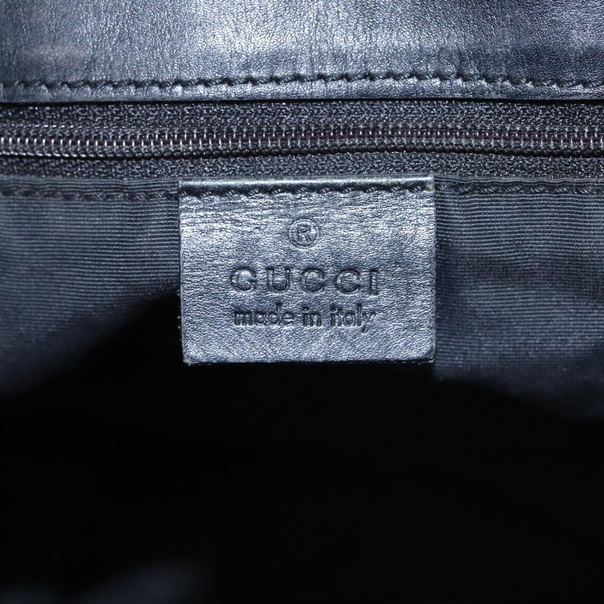 GUCCI GG Canvas Tote Bag Black Silver 31243 Auth bs22975