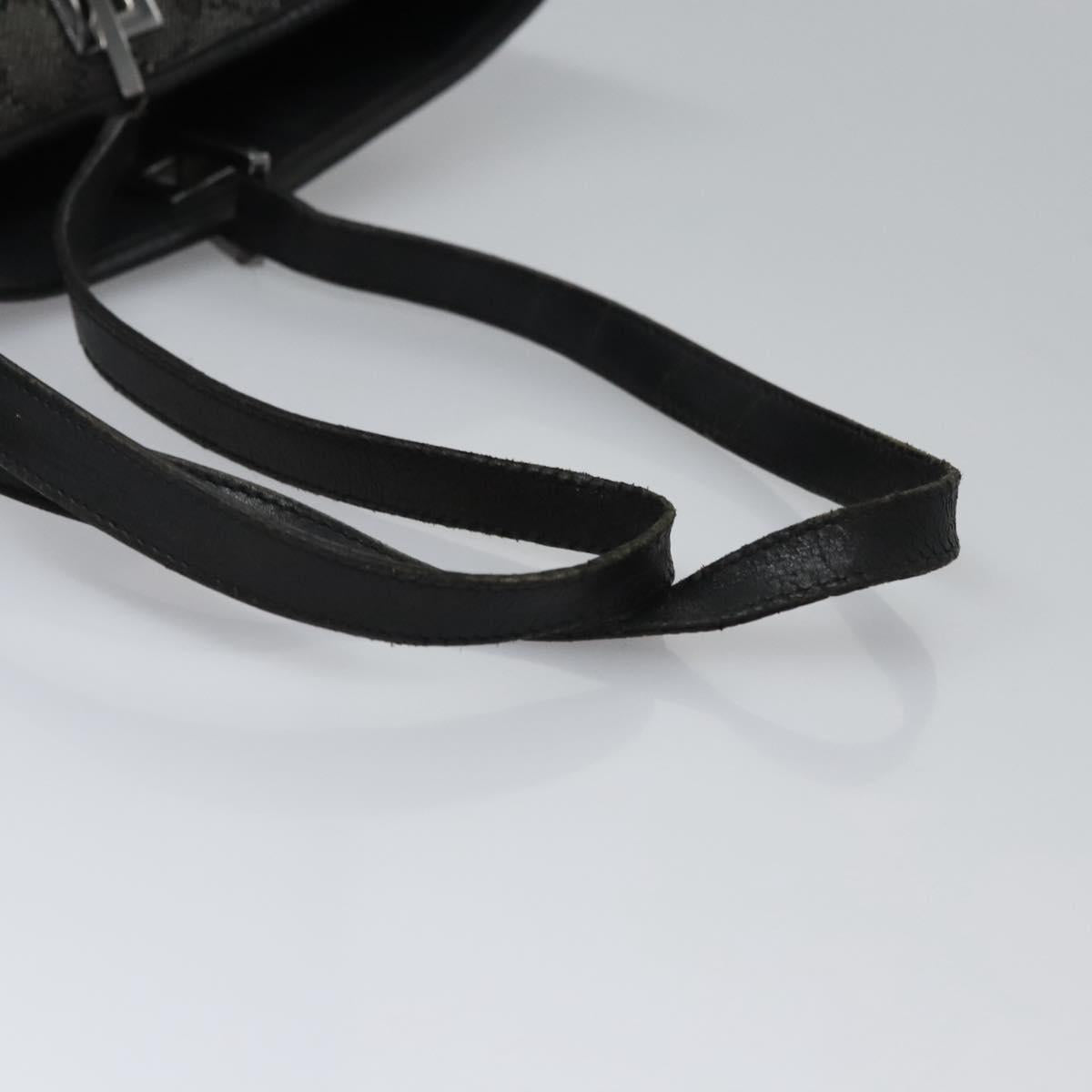 GUCCI GG Canvas Tote Bag Black Silver 31243 Auth bs22975