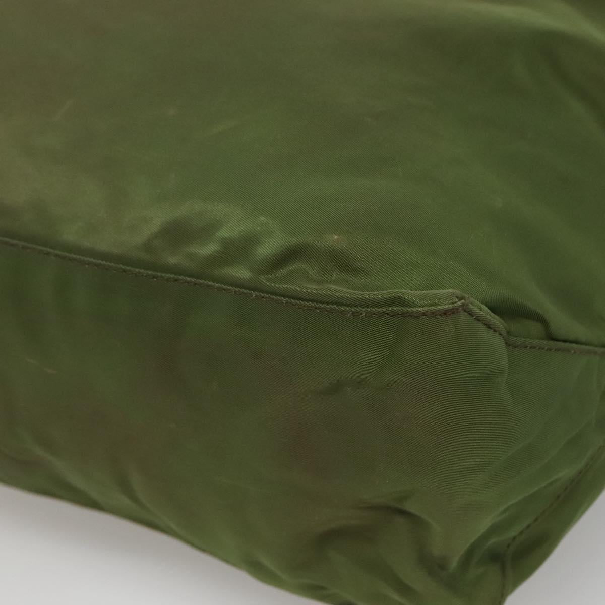 PRADA Tote Bag Nylon Khaki Auth bs22979