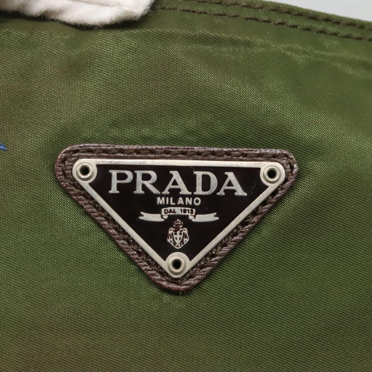 PRADA Tote Bag Nylon Khaki Auth bs22979