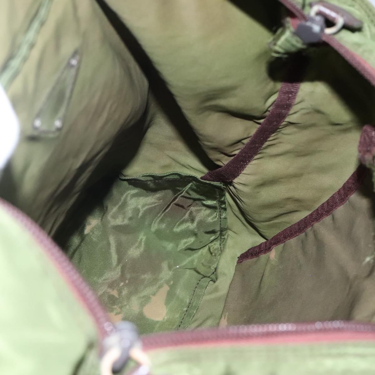 PRADA Tote Bag Nylon Khaki Auth bs22979