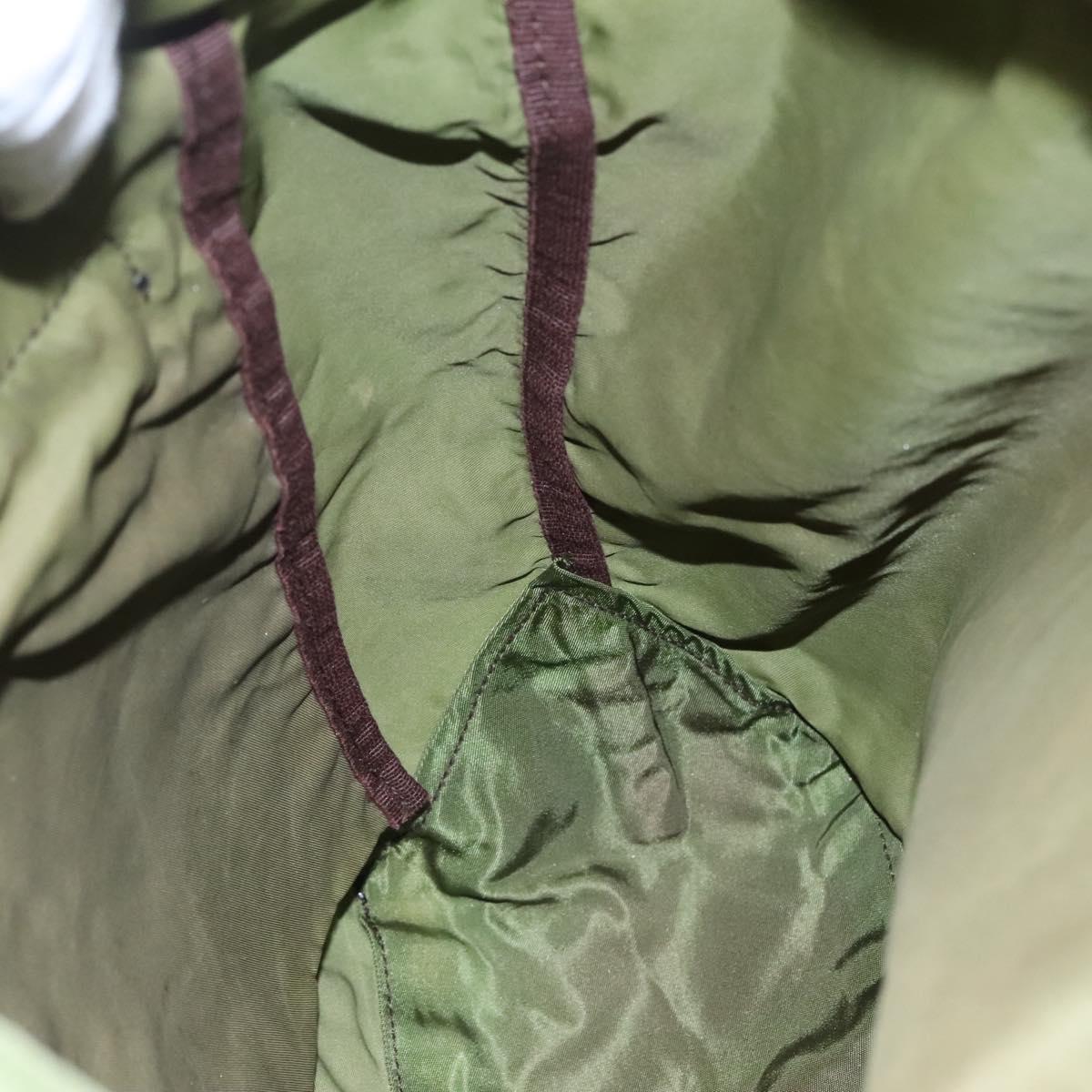 PRADA Tote Bag Nylon Khaki Auth bs22979