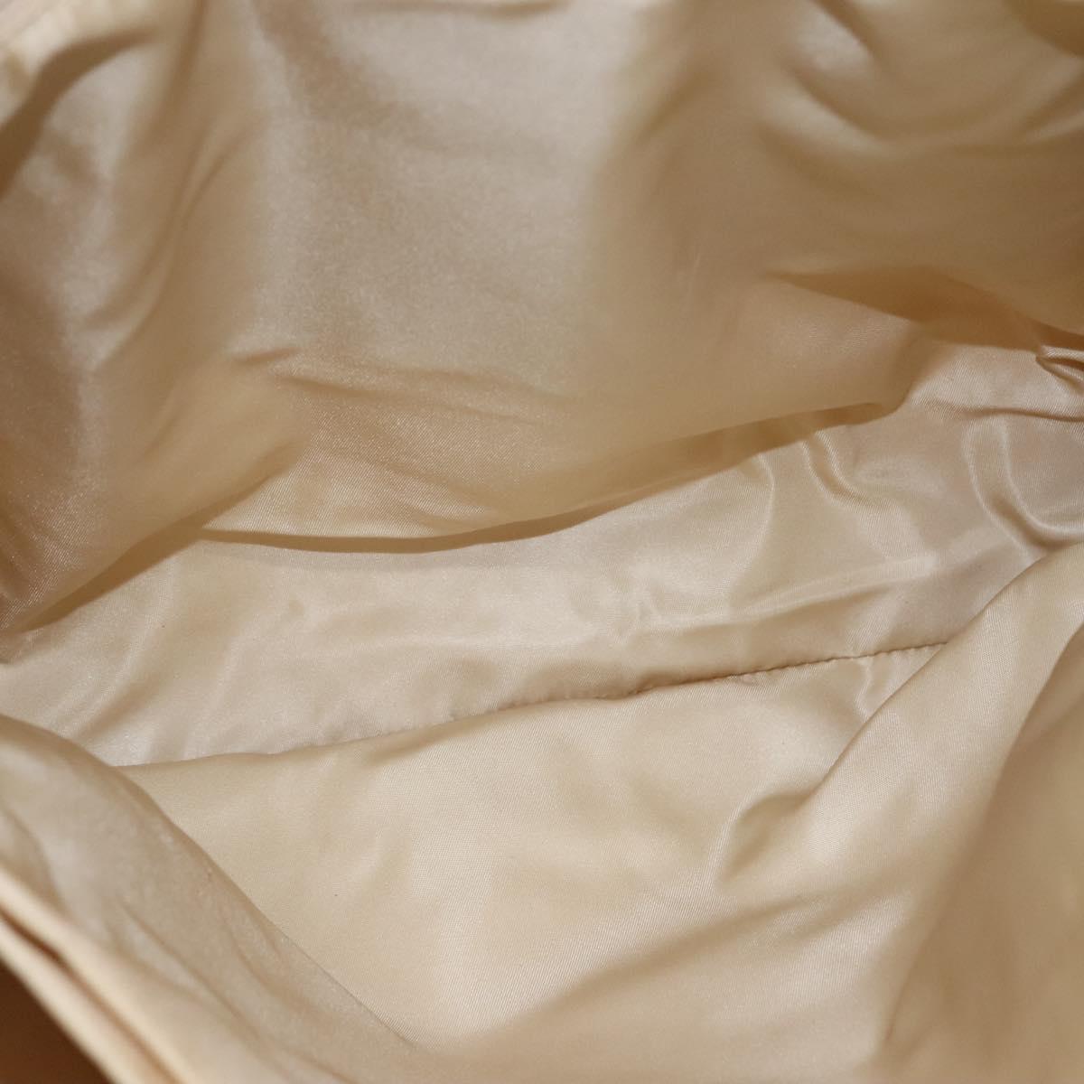 PRADA Hand Bag Nylon Plastic Beige Clear Auth bs22980