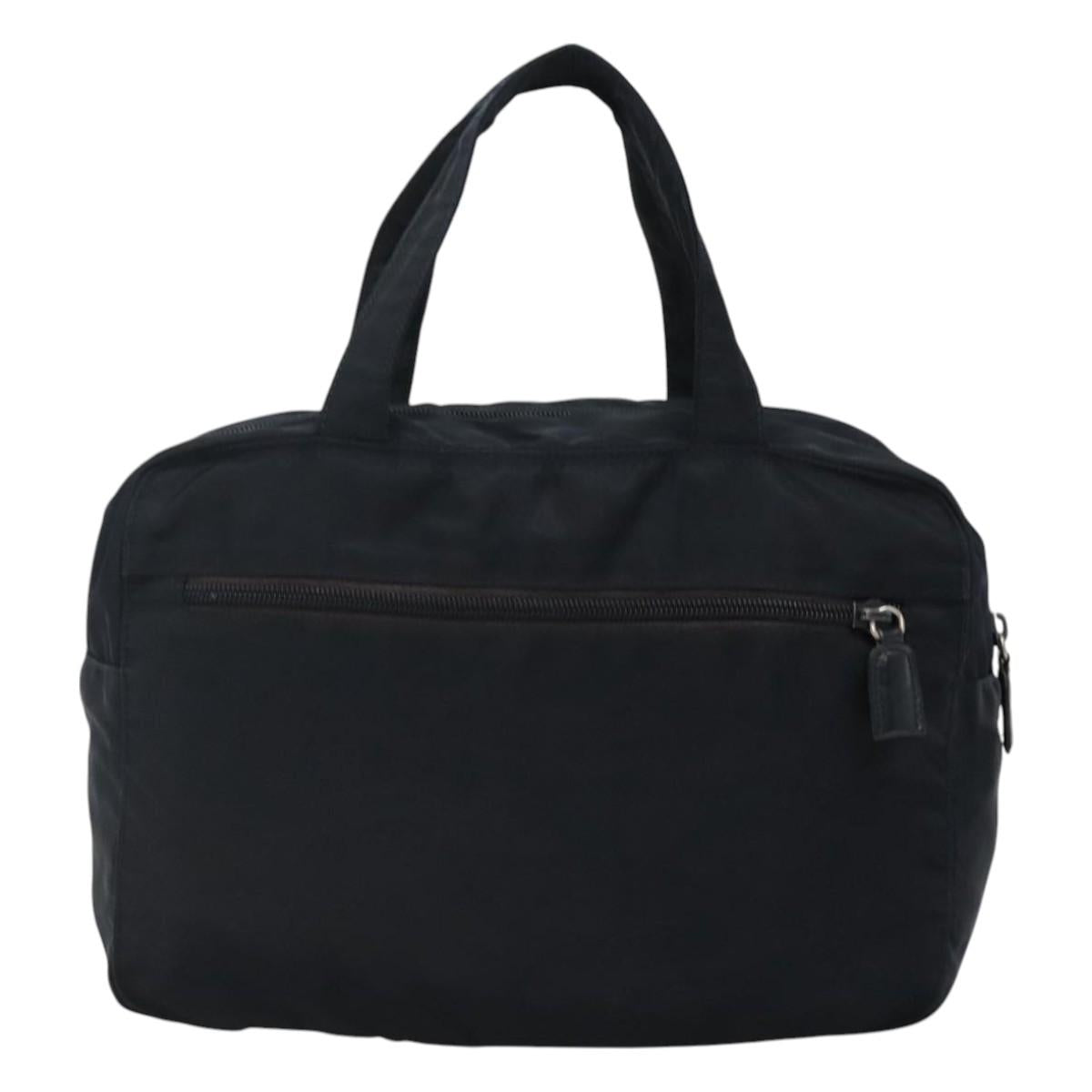 PRADA Hand Bag Nylon Navy Silver Auth bs22993